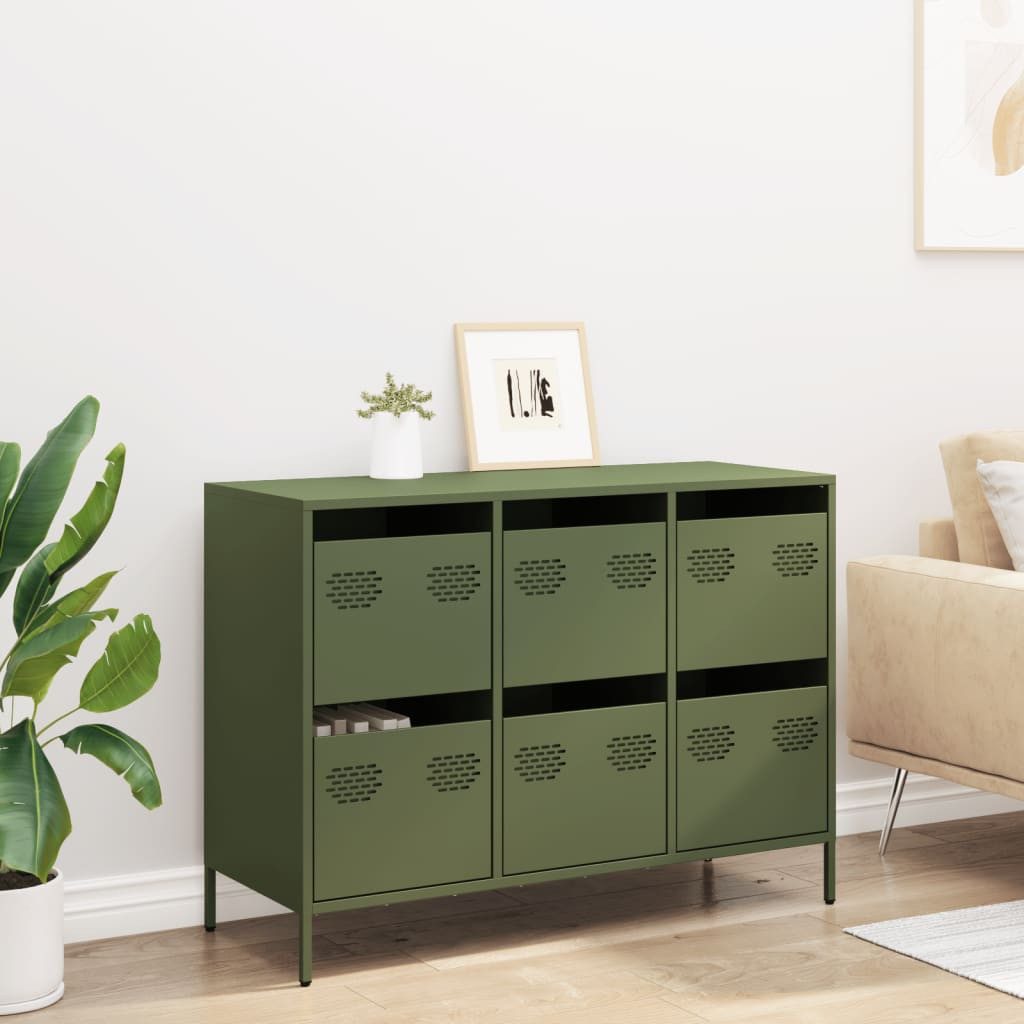 vidaXL Sideboard Sideboard Olivgrün 101,5x39x73,5 cm günstig online kaufen