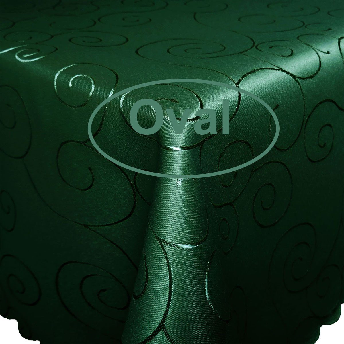 Tischdecke Ornamente OVAL Tischdecke Seidenglanz Damast Circle, strapazierf günstig online kaufen