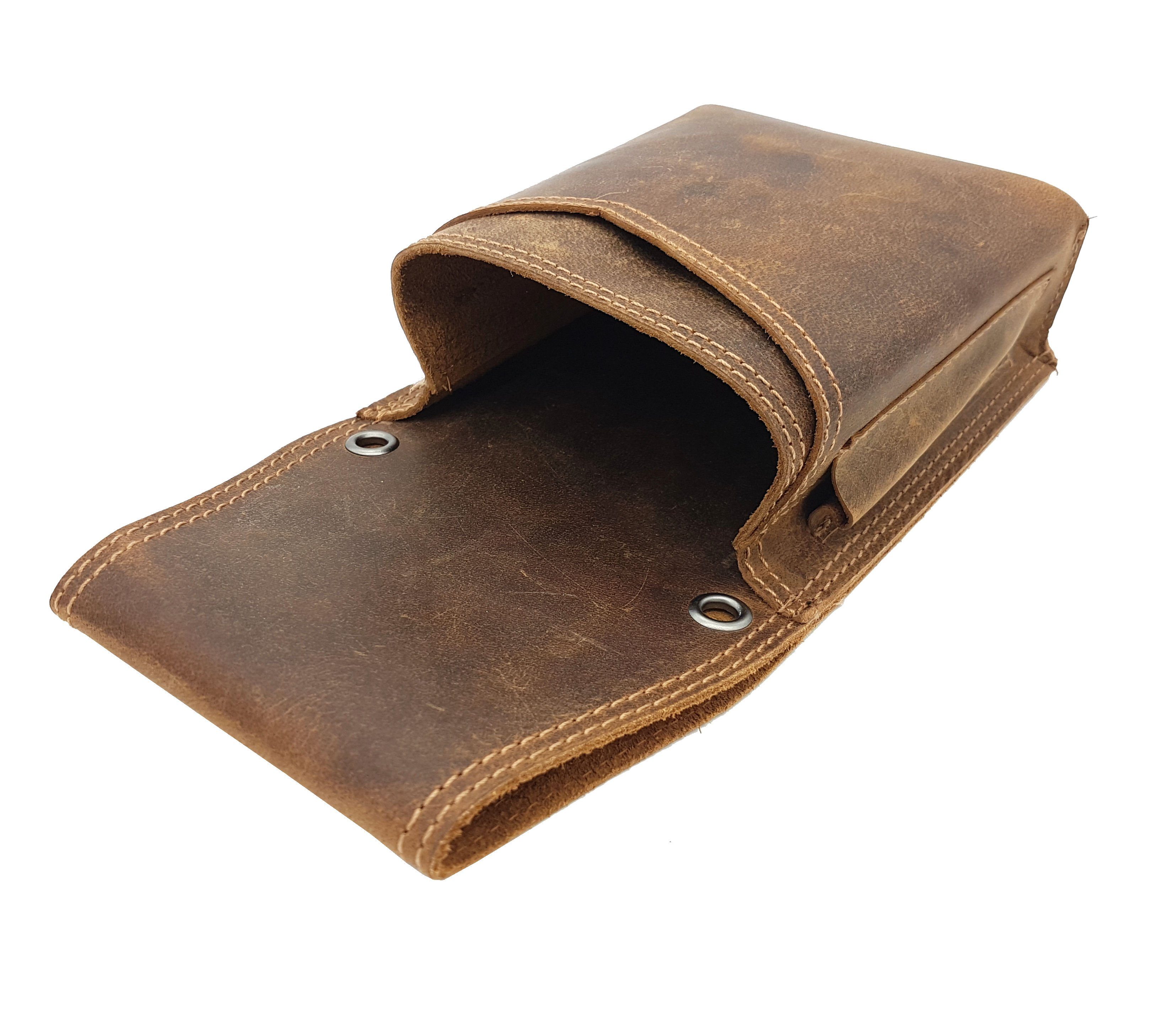 JOCKEY CLUB Kellnerbörse Profi Kellner Holster Köcher dickes Hunterleder mit Doppelnaht, Kellnertasche Rustic braun