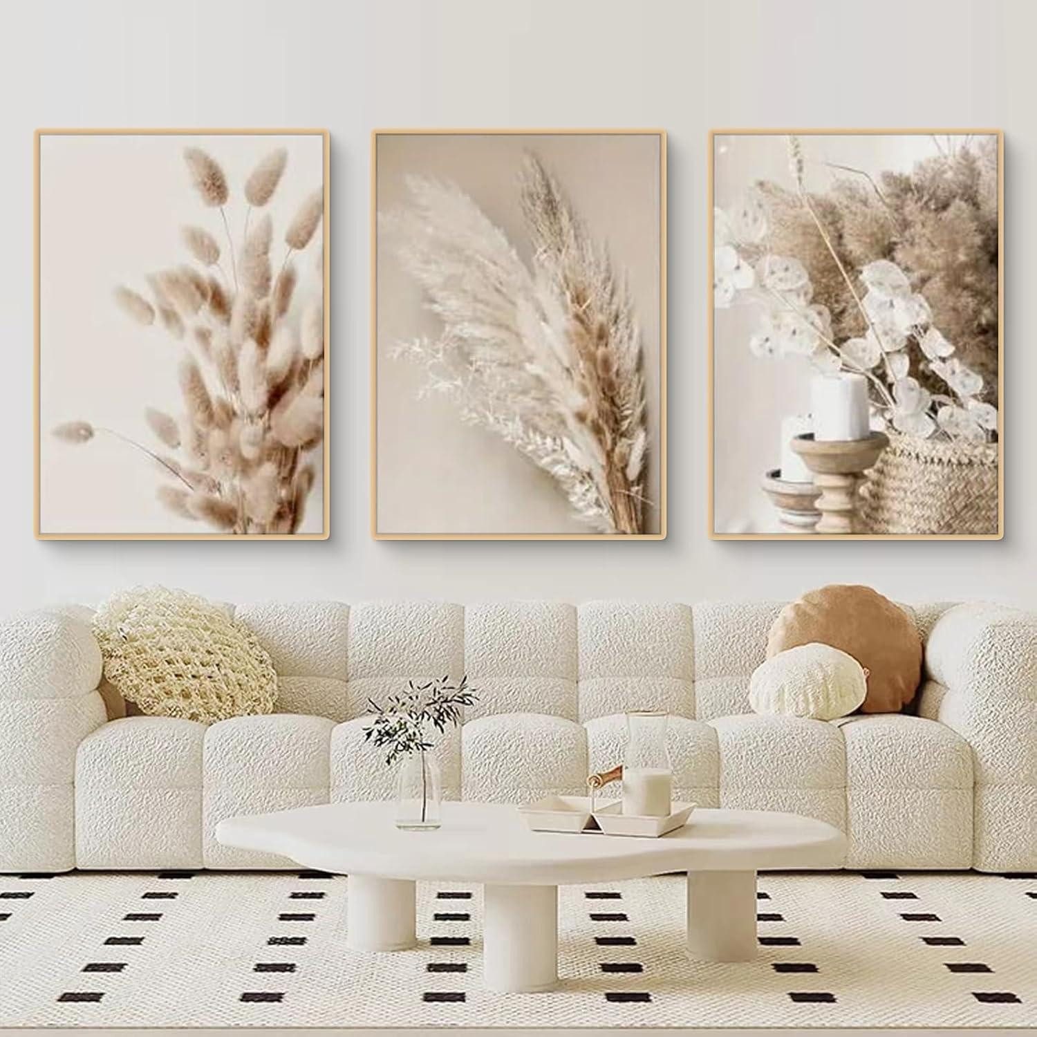 LuxusKollektion Poster Poster 3er Boho Beach Landschaft Pampas Wandbild E 50x70cm, (1 St)