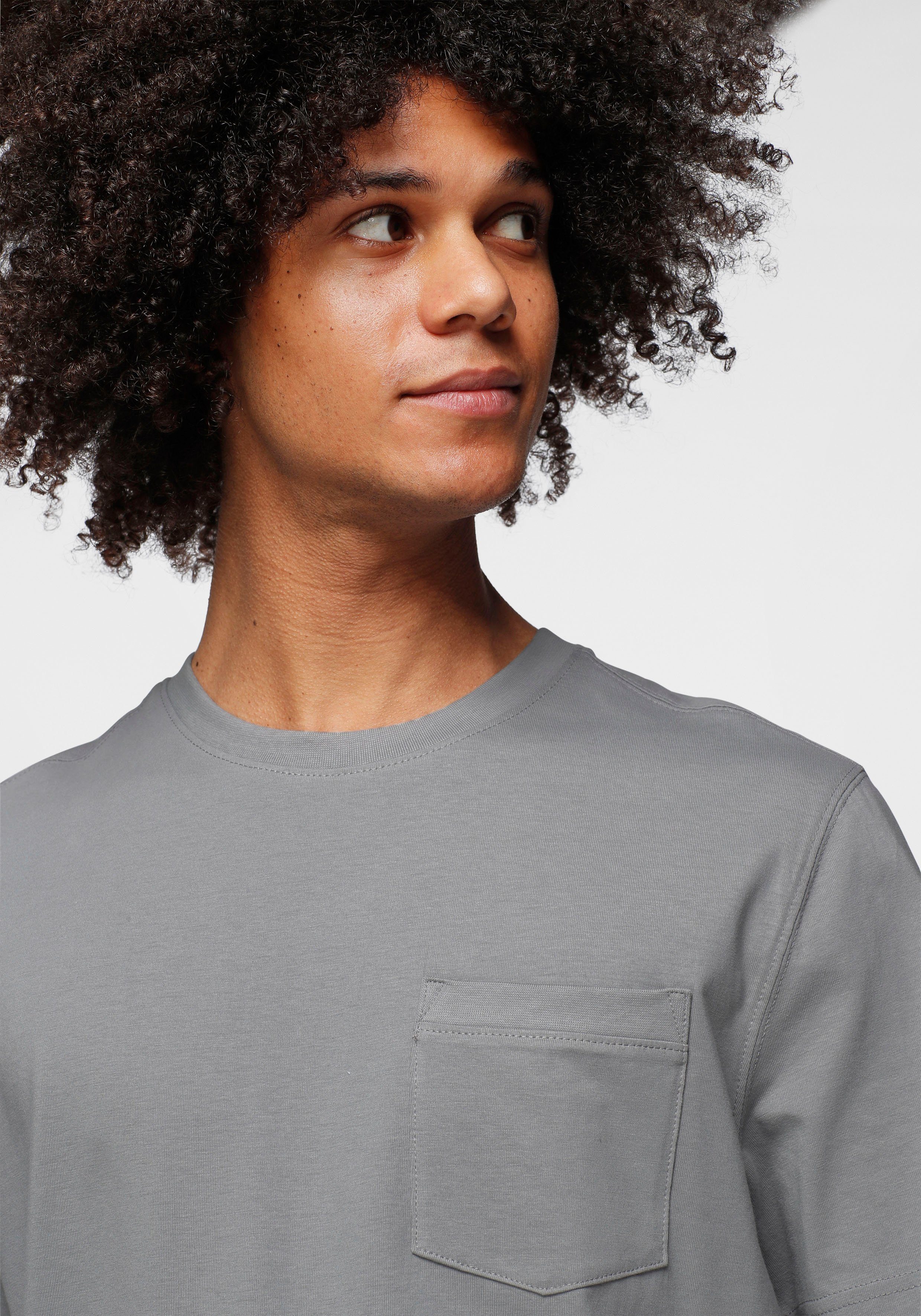 OTTO Brusttasche Bio-Baumwolle aus mit hellgrau products T-Shirt