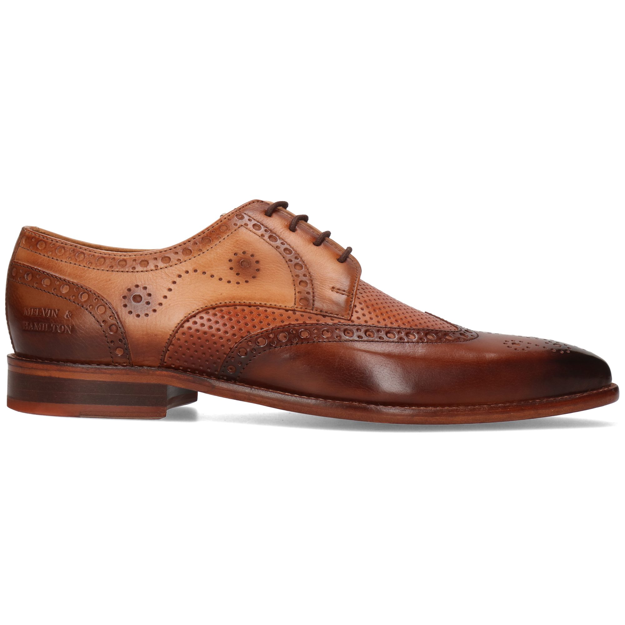 Melvin & Hamilton Dylan 2 Leder-Schnürschuhe für Herren Schnürschuh Flache Absätze, Echtes Leder, Vegetabile Gerbung