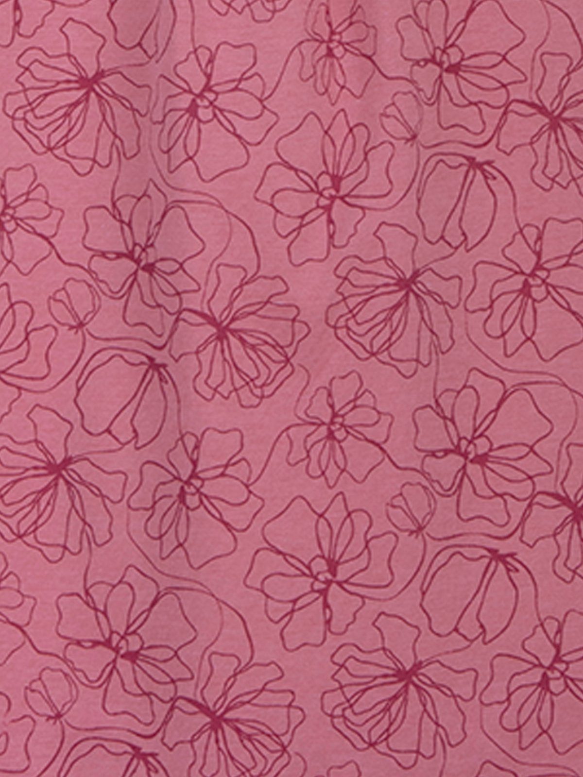Blüten - altrosa Kurzarm Kellerfalte Nachthemd zeitlos Nachthemd Floral