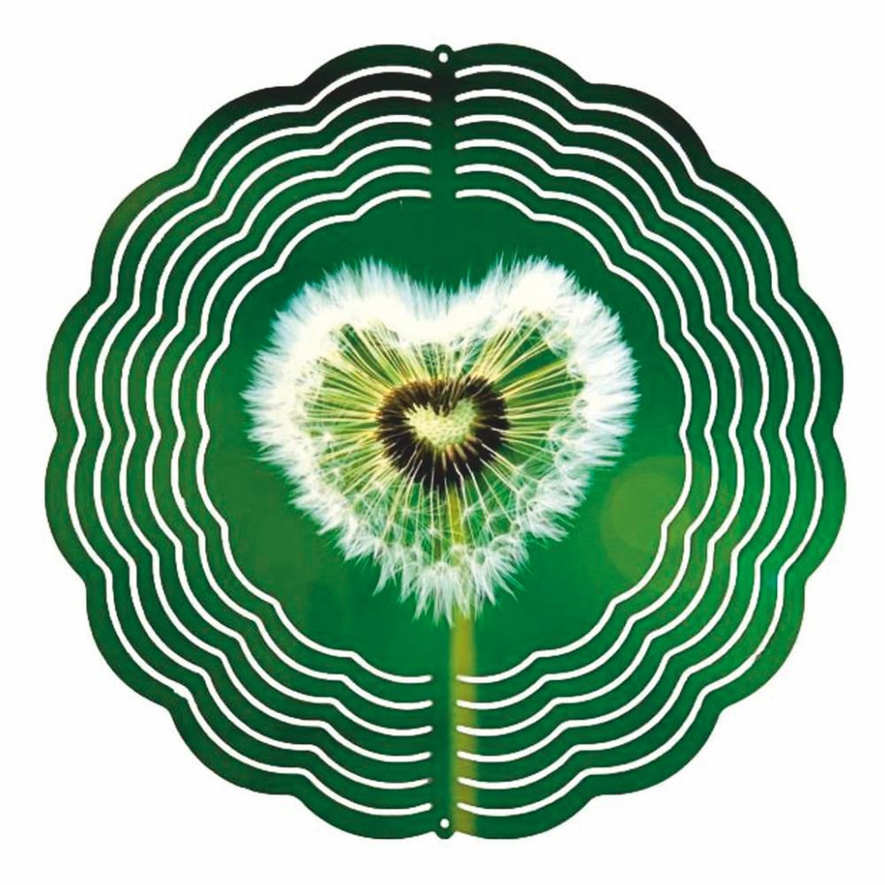 Ladreas Windspiel Edelstahl 3D Windspiel Windspinner 20cm Pusteblume reflektierend WI1