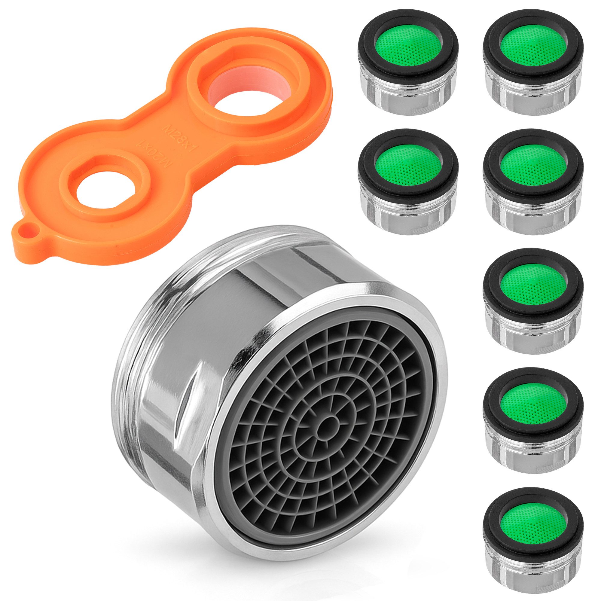 ECENCE Wasserhahnfilter Wasserhahn Аэратор 8 Stück M 24 Wassersparer