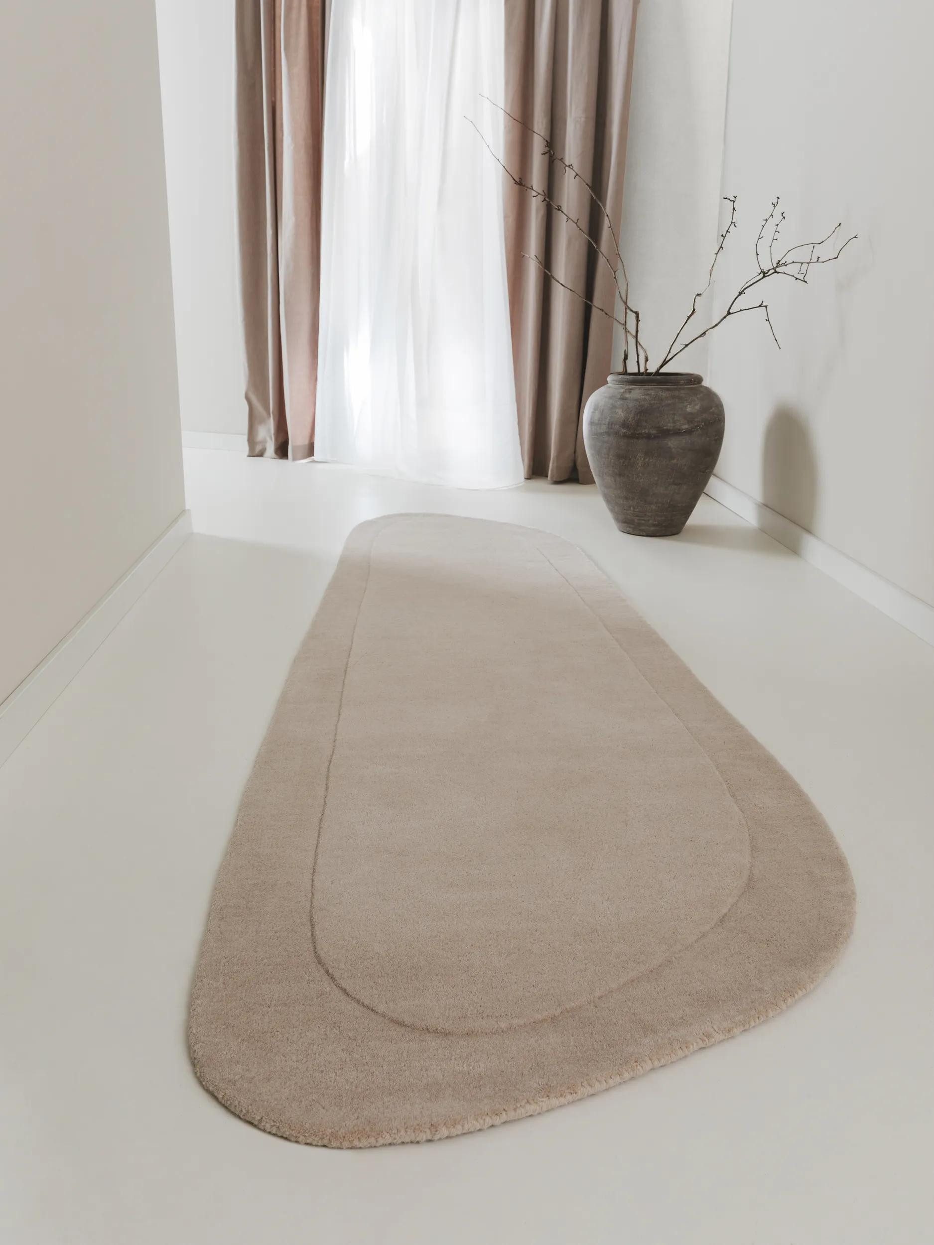 benuta Wollteppich Shape, rechteckig, Höhe: 6 mm, Kunstfaser, Berber, Ethno-Style, Wohnzimmer
