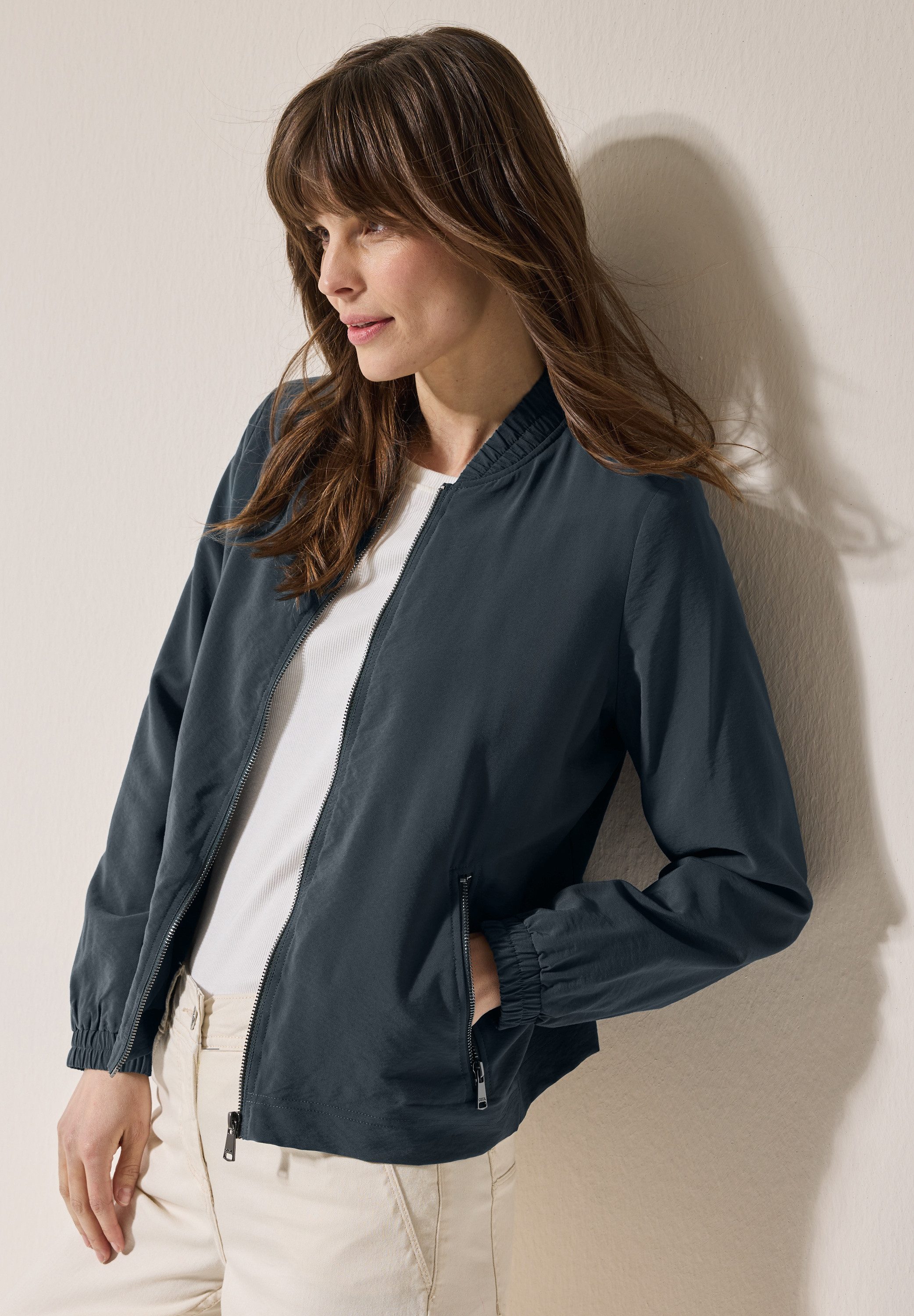 CECIL Blouson mit Reißverschluss und feiner Struktur günstig online kaufen