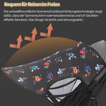 Daisred Kinderwagen-Sonnenschutzhülle Sonnensegel für Kinderwagen mit UPF 50+ Baby Buggy Sun Sonnendach, Durchmesser 70 cm