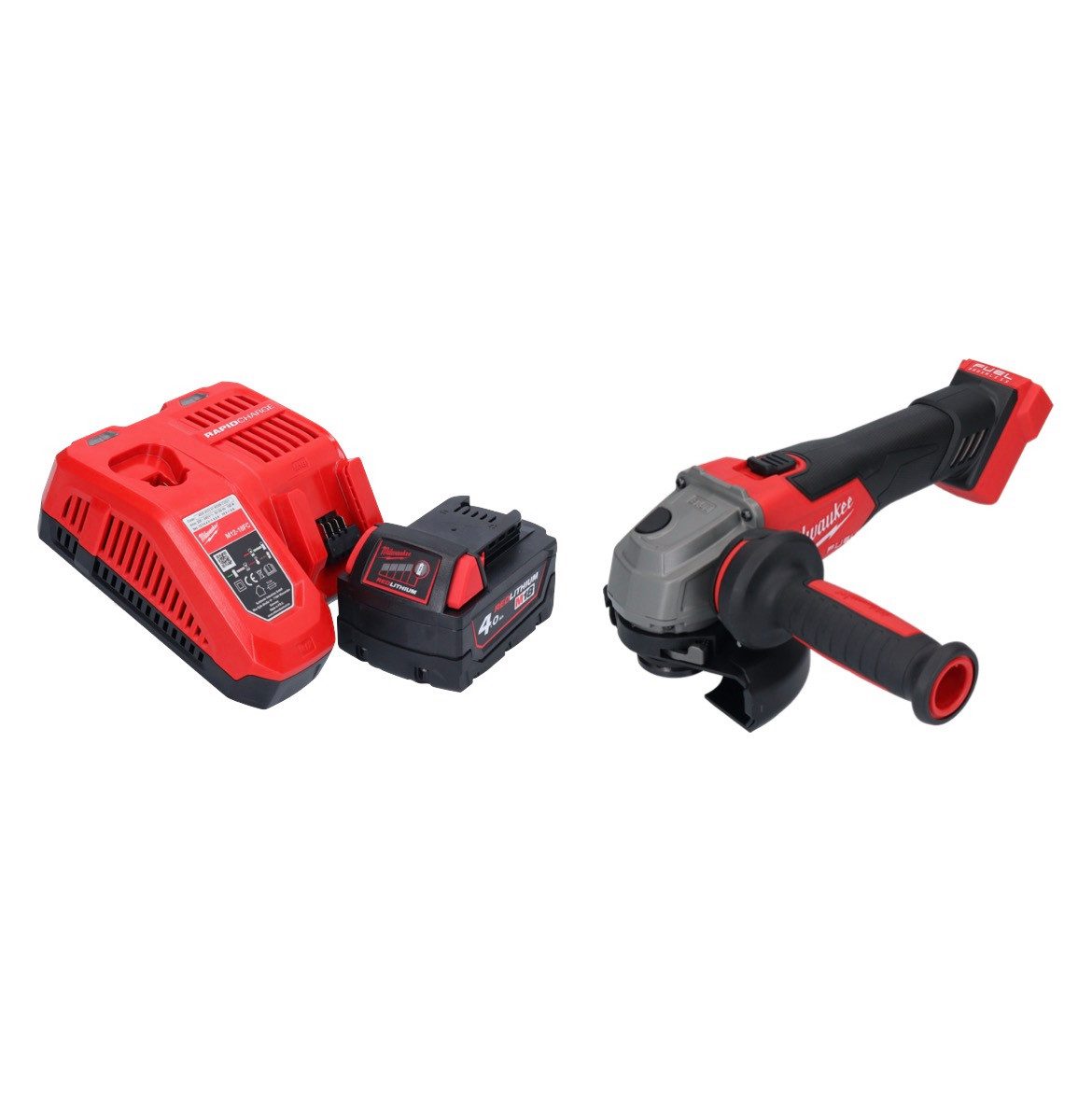 Milwaukee Akku-Winkelschleifer M18 FSAG125X-401 Akku Winkelschleifer 18 V 125 mm Brushless + 1x Akku