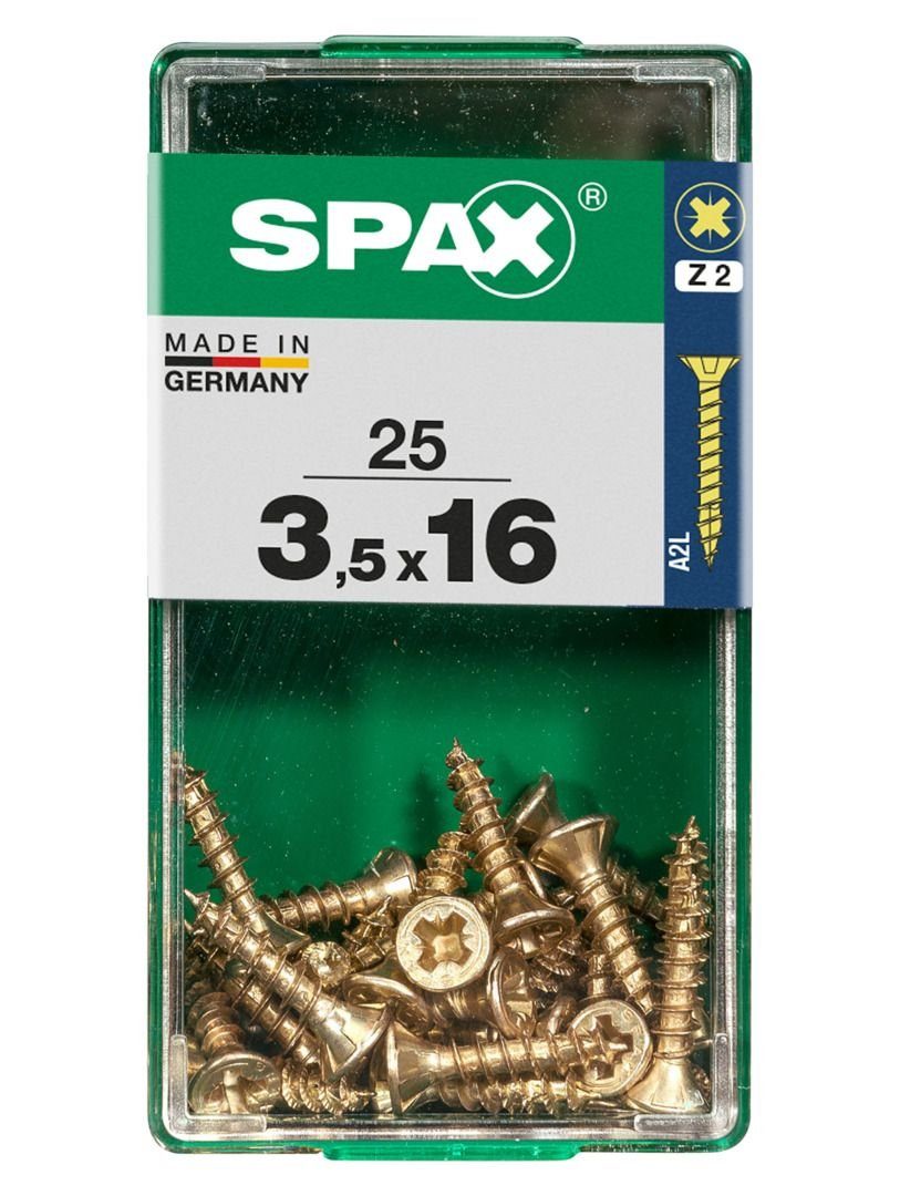 SPAX Holzbauschraube Spax Universalschrauben 3.5 x 16 mm PZ 2 - 25 Stk.