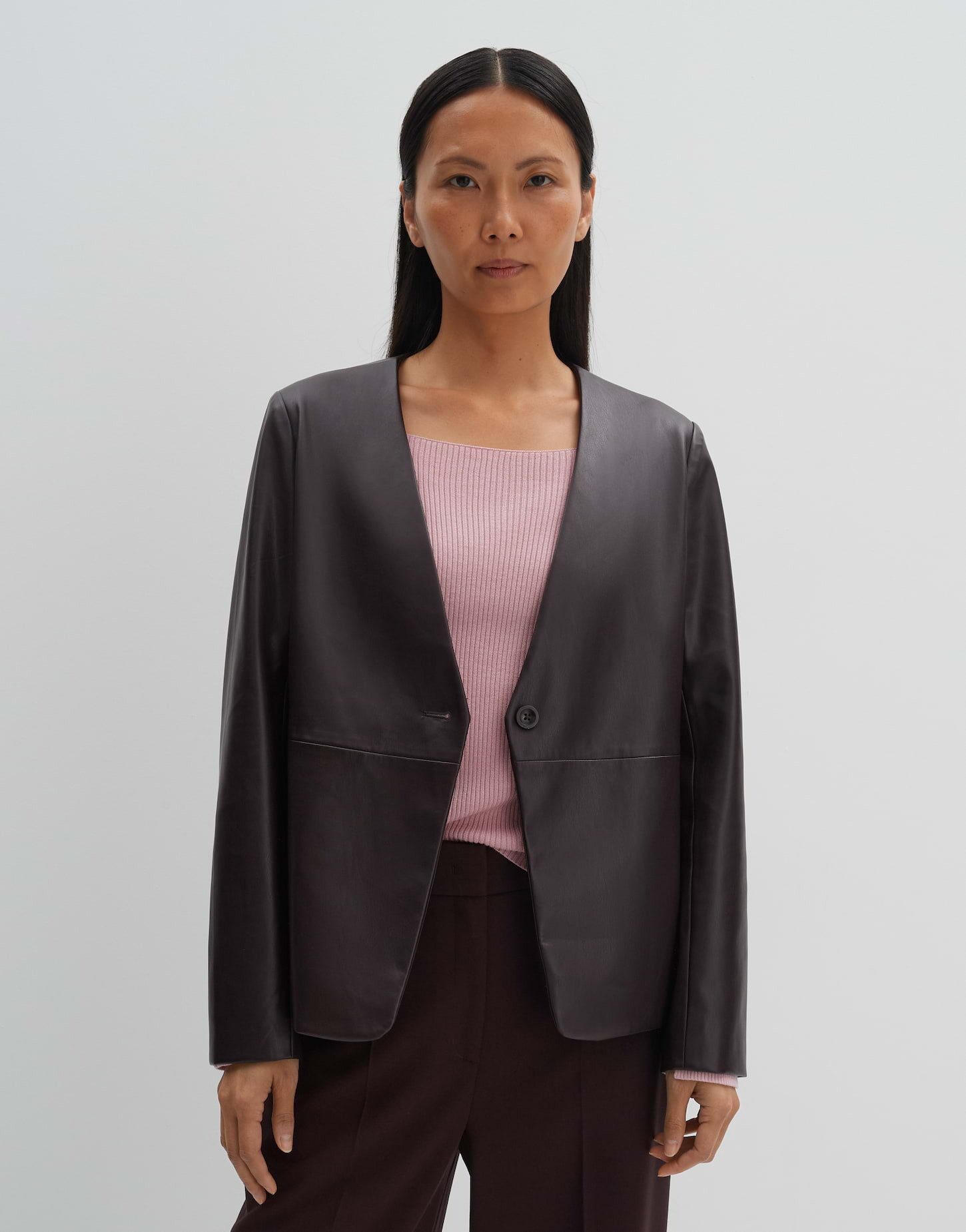 Lederblazer Blazer NOEBE aus weichem Kunstleder