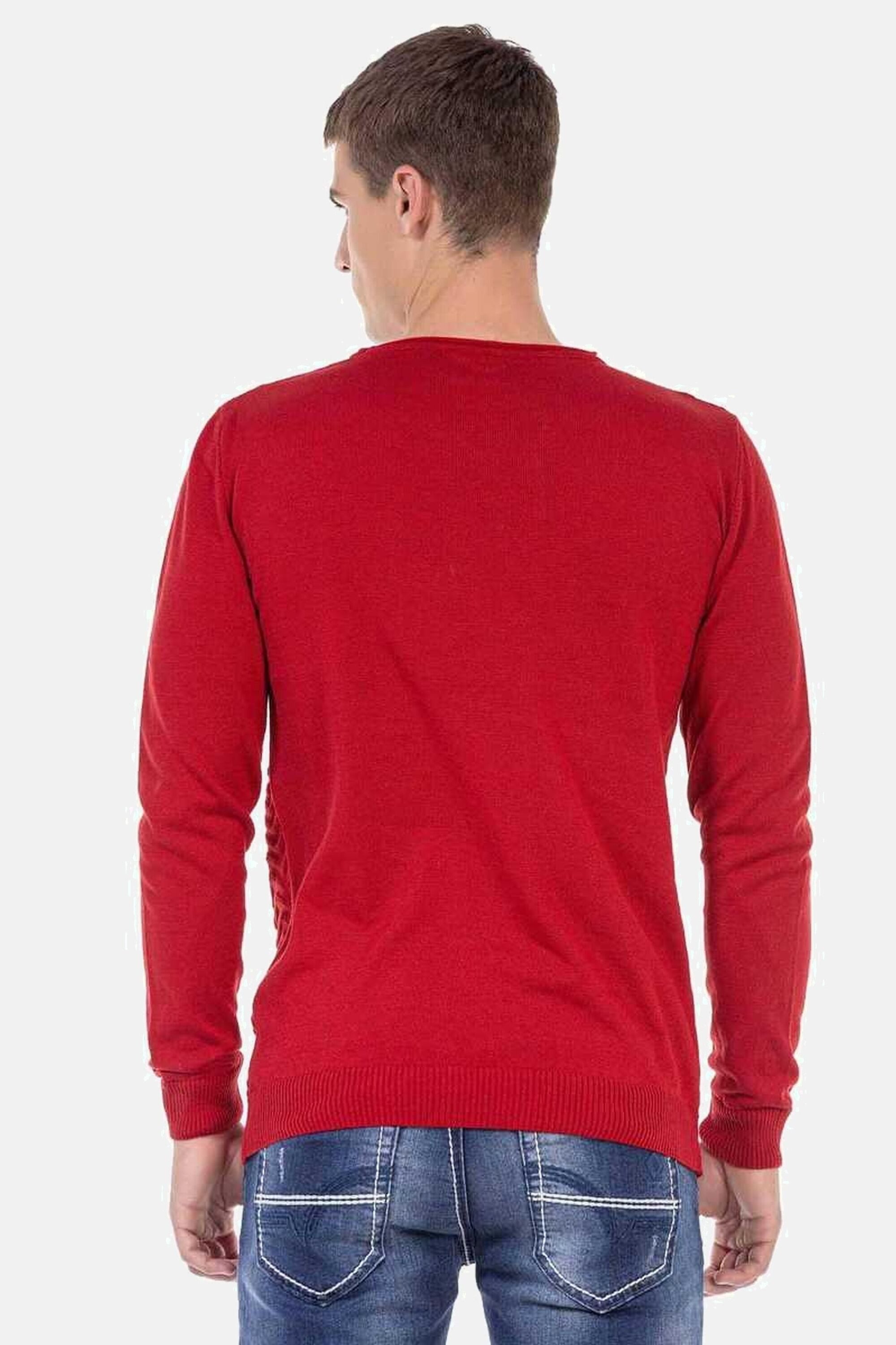 Cipo & Baxx Rundhalspullover Pullover (1-tlg) mit Zopfmuster, CP240 günstig online kaufen