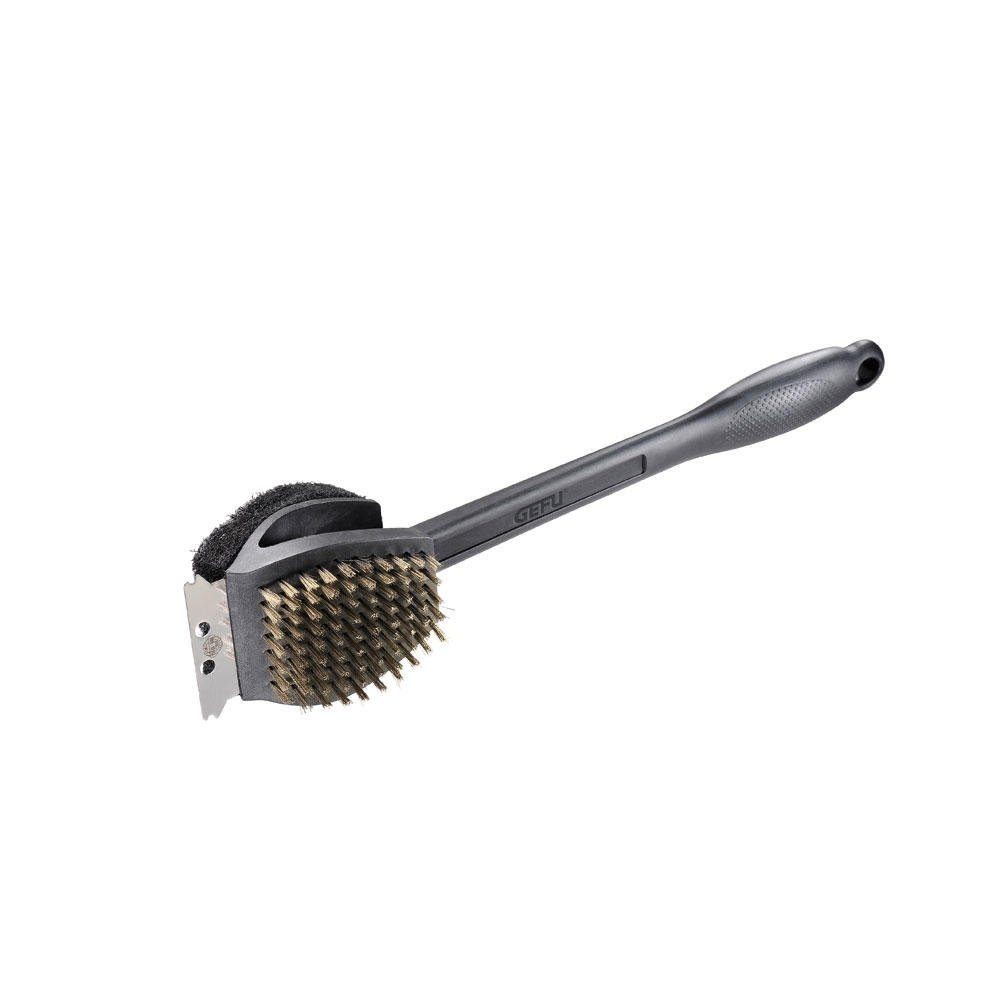 GEFU Grillbürste Grillbürste 3 in 1 Edelstahl schwarz/silber