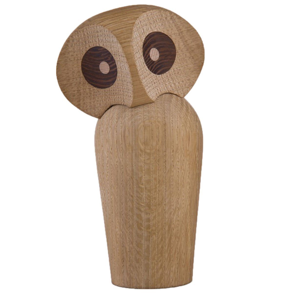 Eiche; Dekoobjekt Owl aus Höhe Architectmade Dekofigur Eule Dänischer 17 Designklassiker (Large Holzfigur cm); Natur