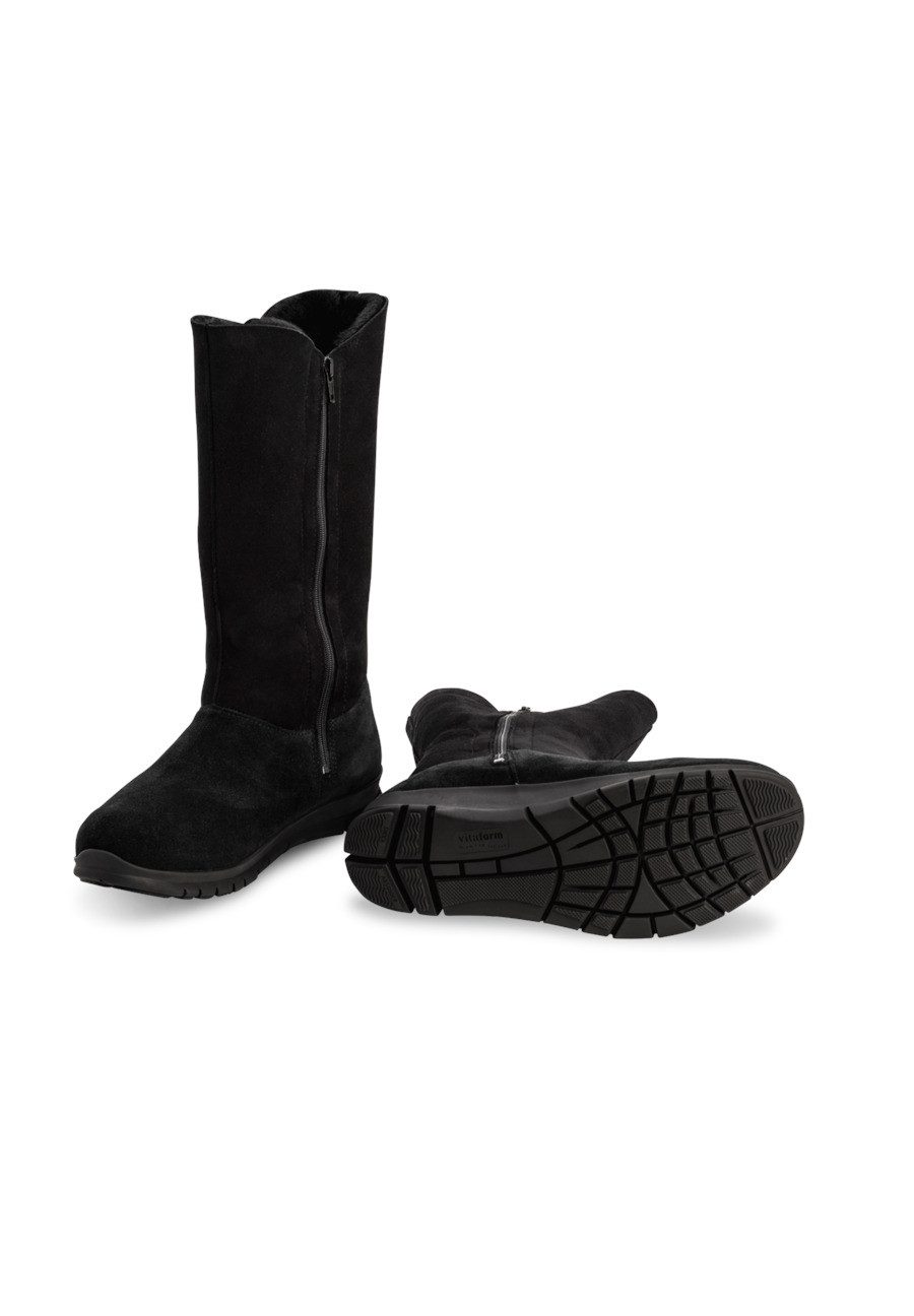 vitaform Damenschuhe Stiefel Veloursleder Stiefel