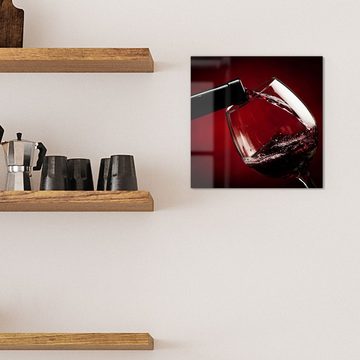 DEQORI Magnettafel 'Rotwein wird eingeschenkt', Whiteboard Pinnwand beschreibbar