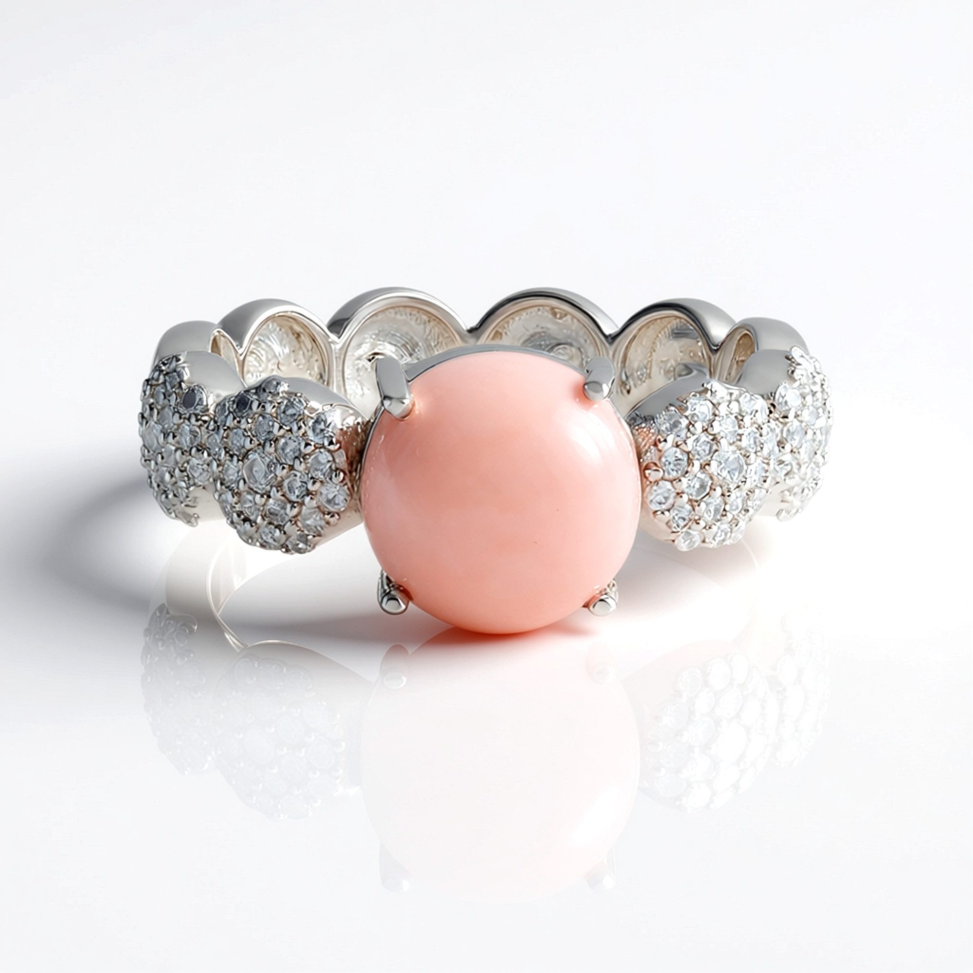 Cavill Silberring Rosa Opal Sterling Silber Ring (1-tlg)