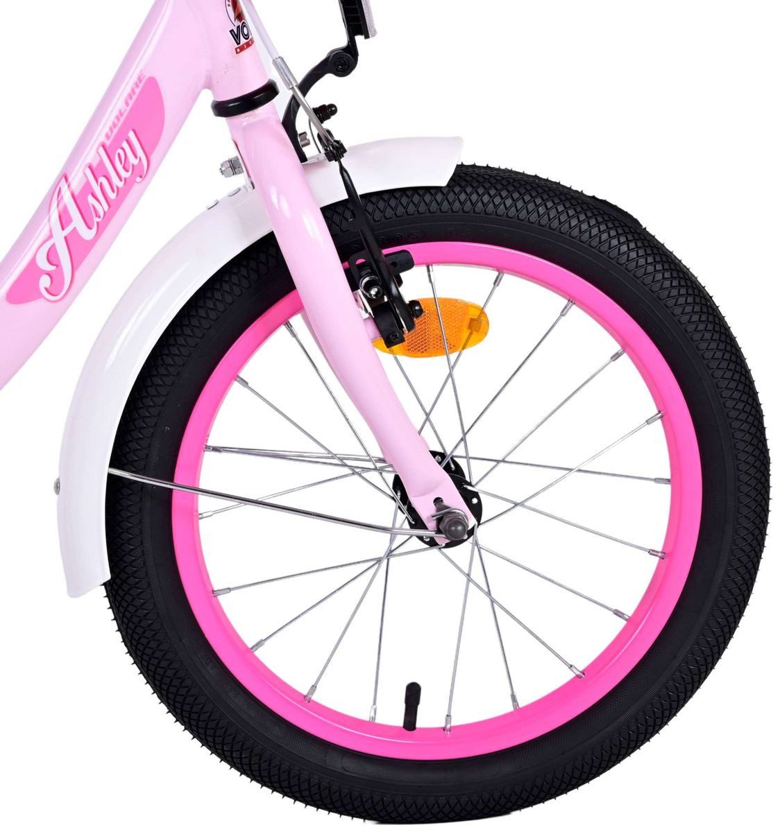 Volare Kinderfahrrad 16 Zoll Kinder Mädchen Fahrrad Mädchenfahrrad Rad Bike Ashley 31632, 1 Gang, Rücktrittbremse, Gepäckträger, Stützräder, Korb,Seitenständer – Bild 4 von 5