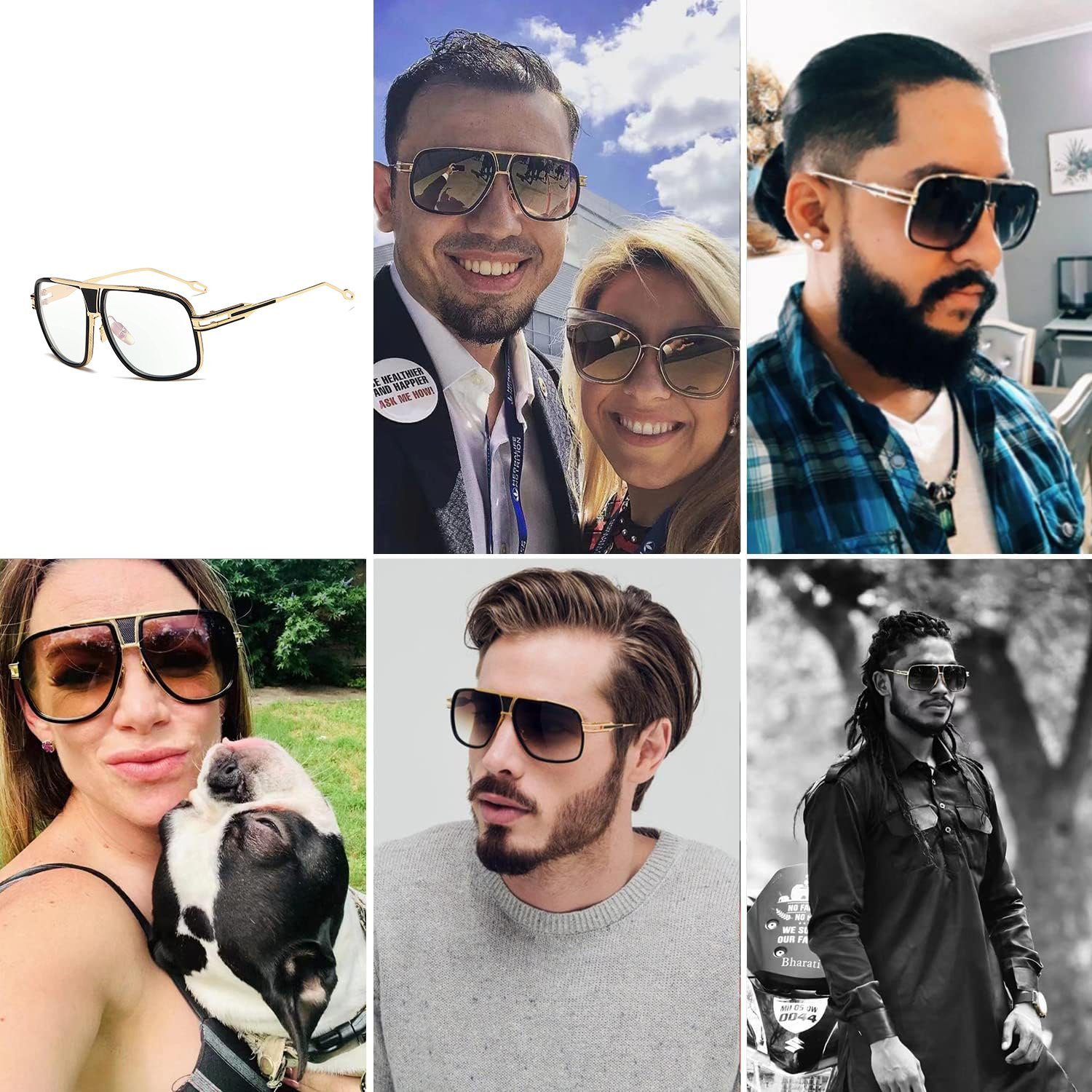 Damen Sonnenbrille Retro,modisch und Sonnenbrille Transparent UV400 Herren Jormftte Polarisierte für