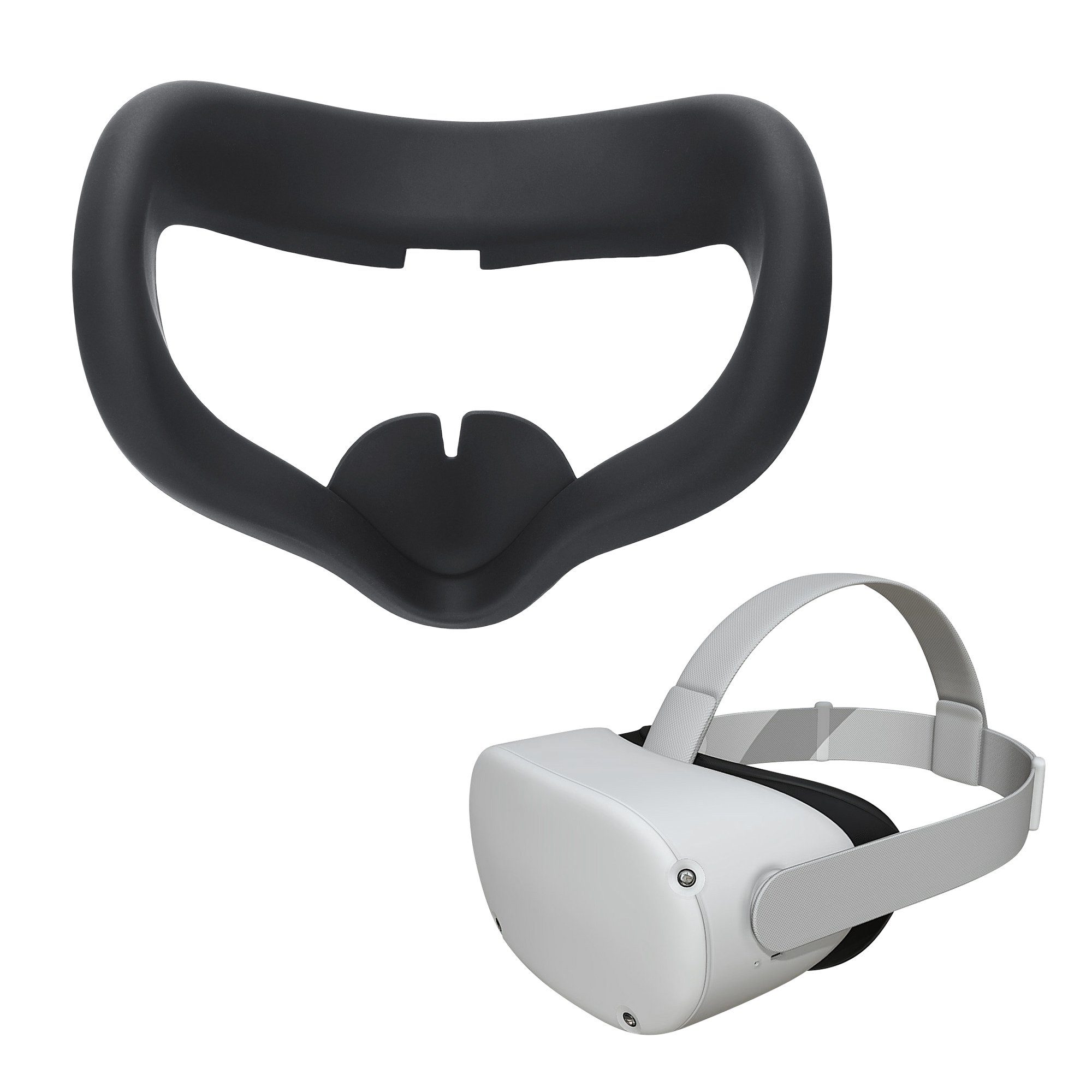 kwmobile VR Silikon Maske für Meta Quest 2 Face Mask Face Mask VR-Mask Virtual-Reality-Headset (VR-Brillen-Maske Cover gegen Schweiß und Verschmutzung)