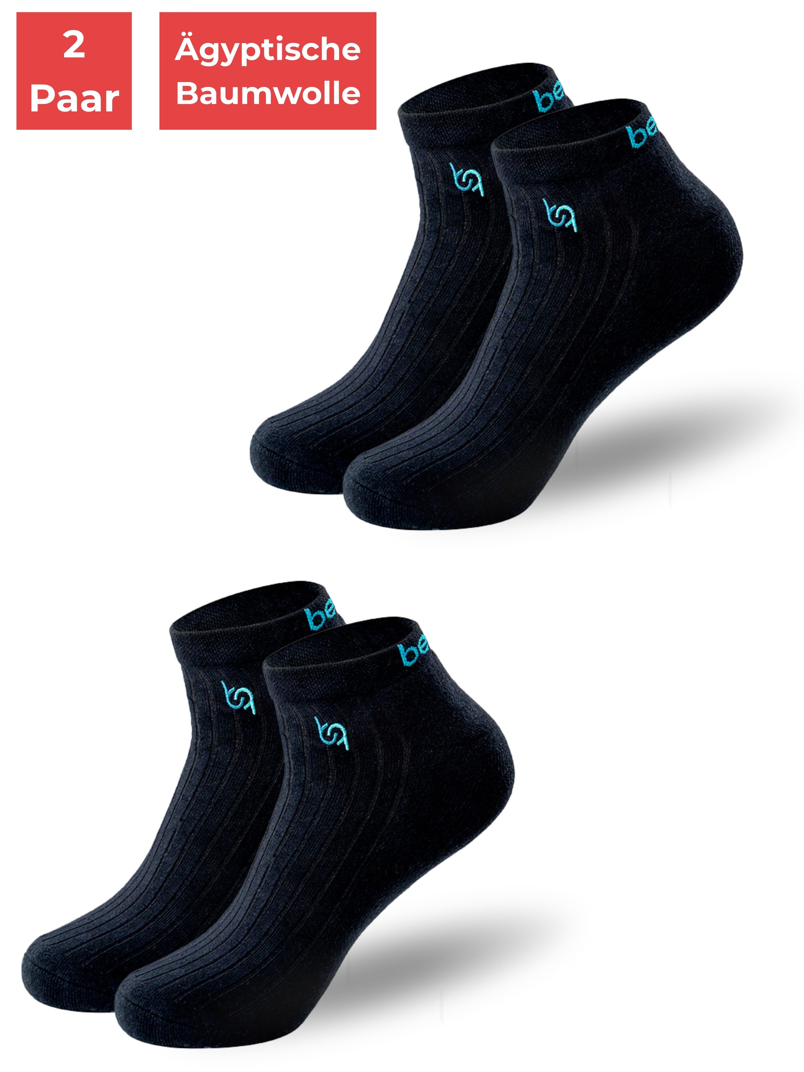 beqem Sneakersocken Comfort ägyptische Baumwolle OEKO-TEX
