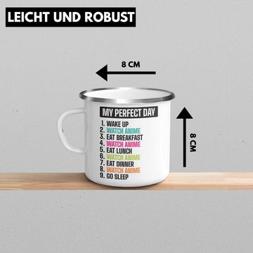 Trendation Thermotasse Trendation - Anime Emaille Tasse Geschenk Spruch KaffeeEmaille Tasse Geschenke Deko