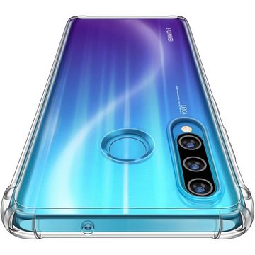 CoolGadget Handyhülle Anti Shock Rugged Case für Huawei P30 Lite 6,2 Zoll, Slim Cover mit Kantenschutz Schutzhülle für P30 Lite Hülle Transparent
