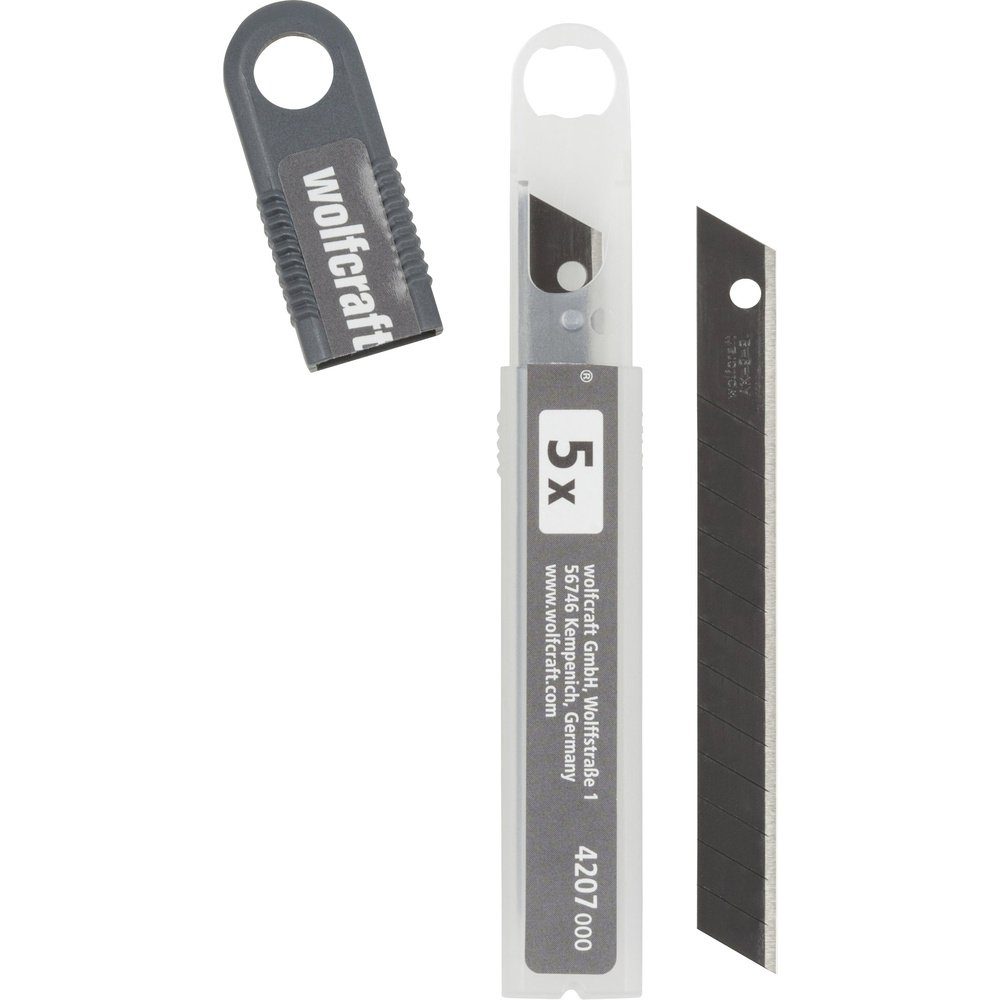 Thumbnail - Wolfcraft Cuttermesser Wolfcraft 4207000 Abbrechklingen "Profi-Sharp" 9 mm schwarz 5 St.
