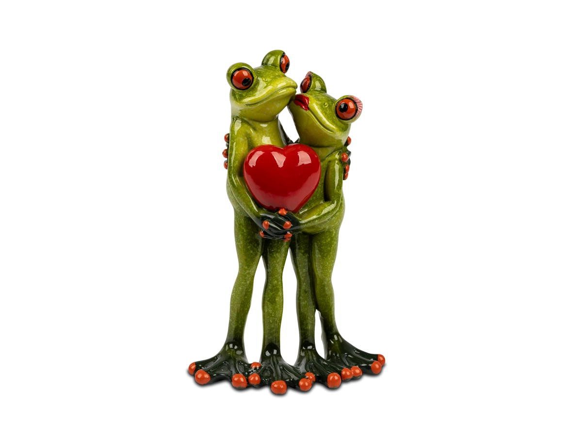 formano Dekofigur Frosch Froschpaar mit Herz 16 cm Froschfigur Kunststein g günstig online kaufen