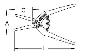 KS Tools Montagewerkzeug, L: 16 cm, Glühbirnen-Zange