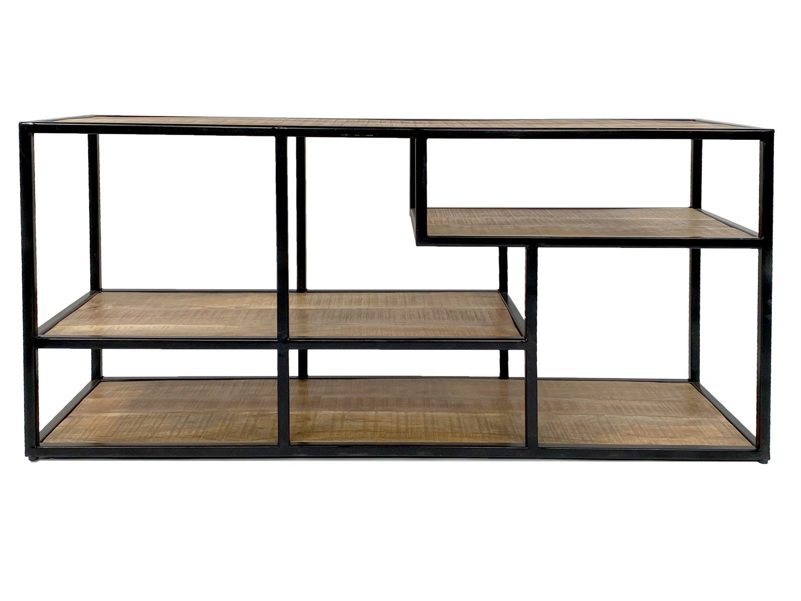 Amagohome Standregal Standregal Raumteiler Bücher- Medienregal Bücherbord 130x60x36cm Metal