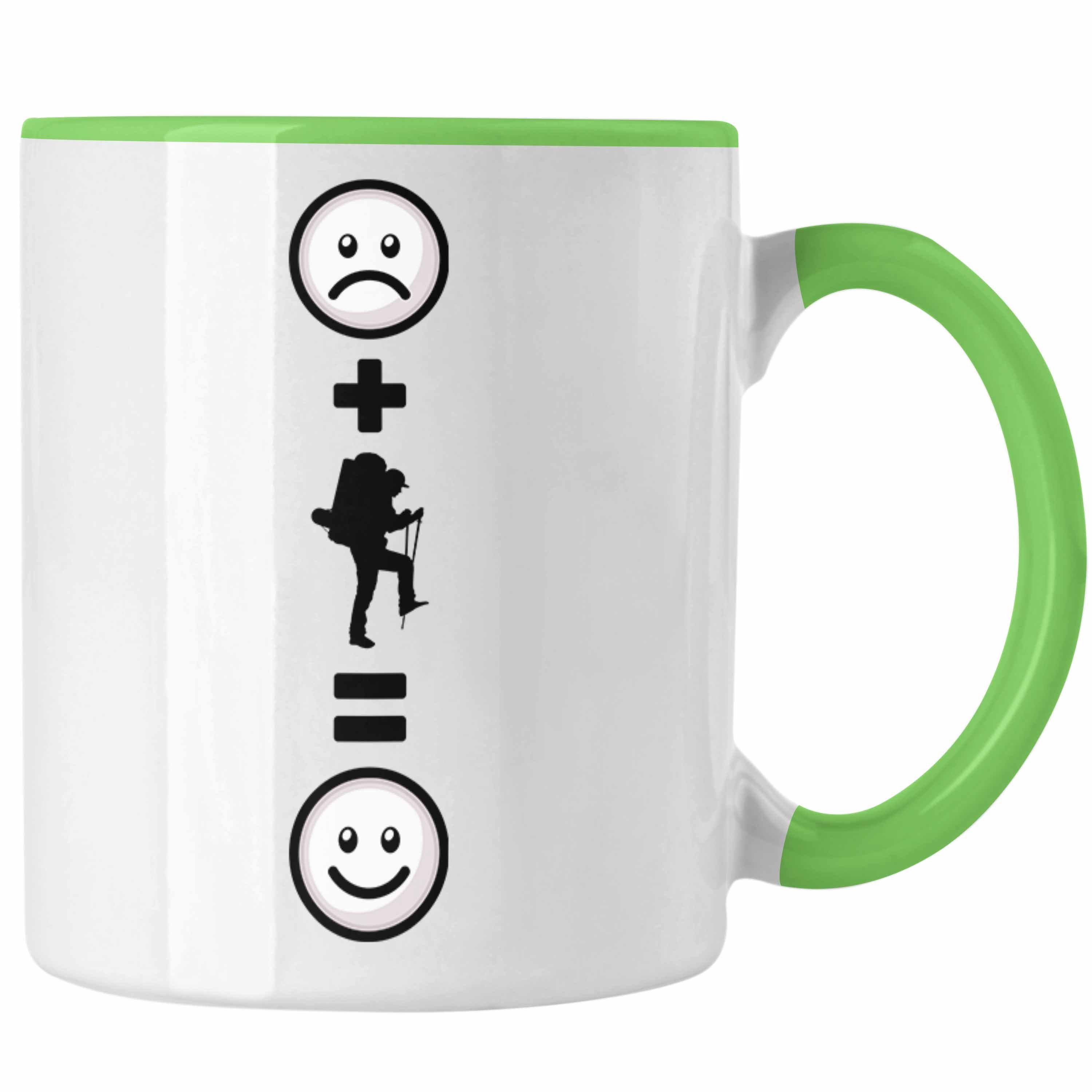 Trendation Tasse Wandern Tasse Geschenk für Wanderer Berge :(Wandern) Lustige G Grün
