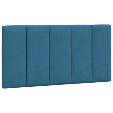 vidaXL Bett Bett mit Matratze Blau 100x200 cm Samt