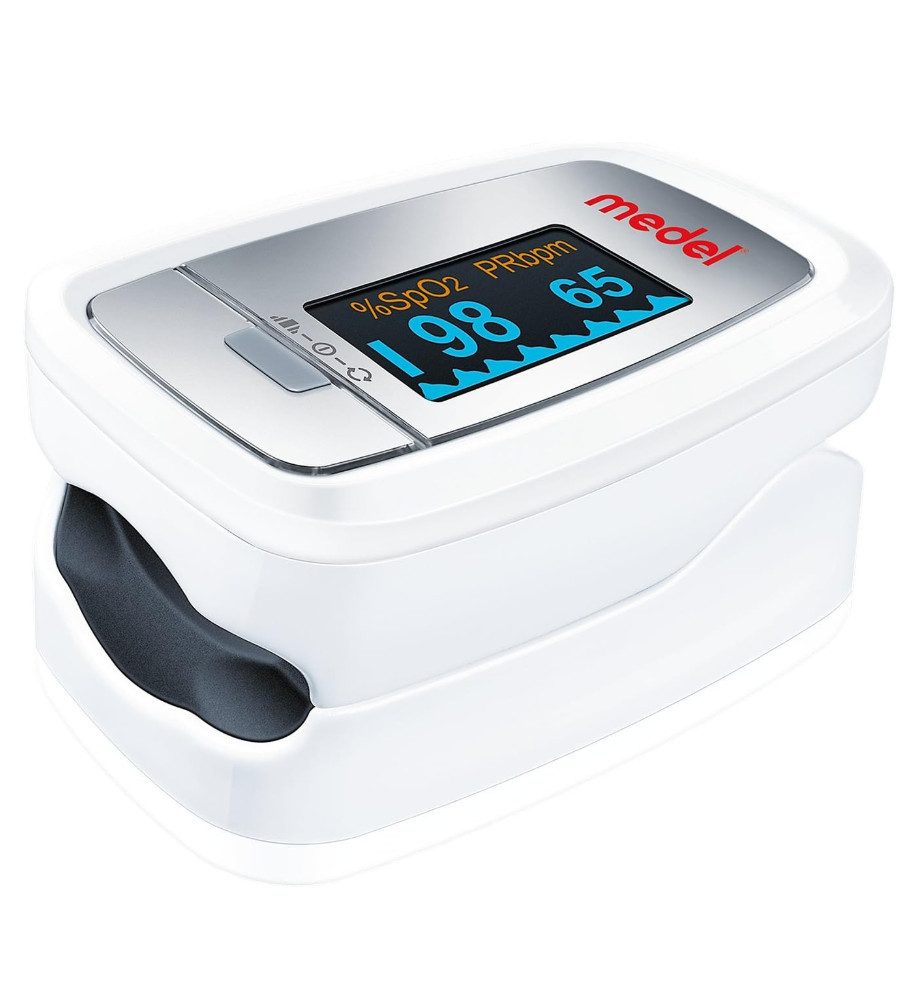 DocMed Pulsoximeter Medel Oxygen Pulsoximeter PO01, Herzfrequenzmesser, Präzise Messung, Gut ablesbares Display