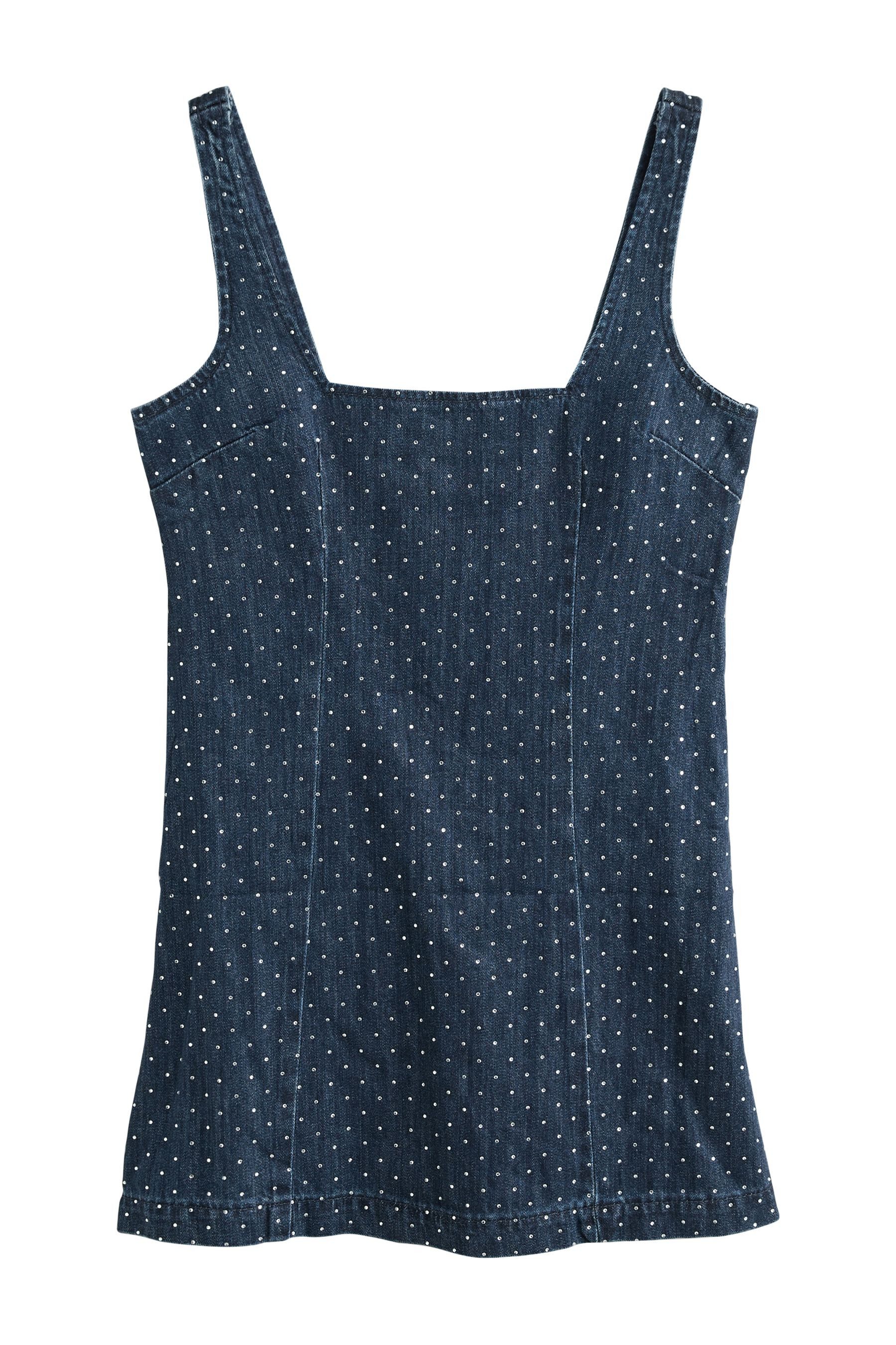 Jeanskleid Verziertes Jeans-Minikleid