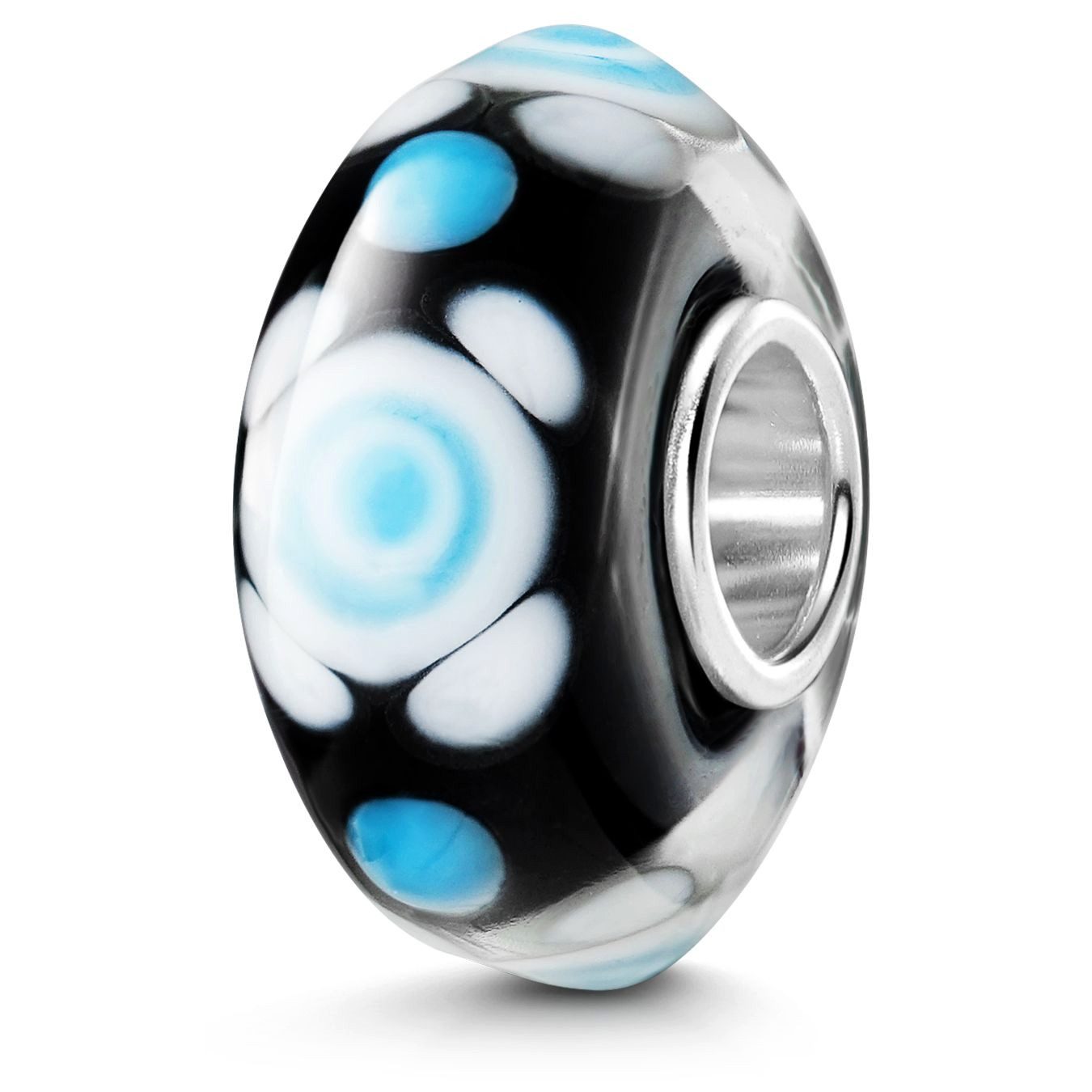 Bead Kreise blau weiß 1618