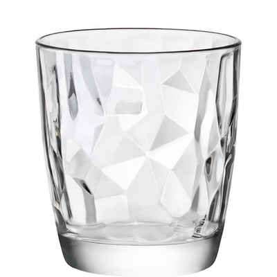 Bormioli Rocco Tumbler-Glas Diamond, Glas, Tumbler Trinkglas 390ml Glas Transparent 6 Stück