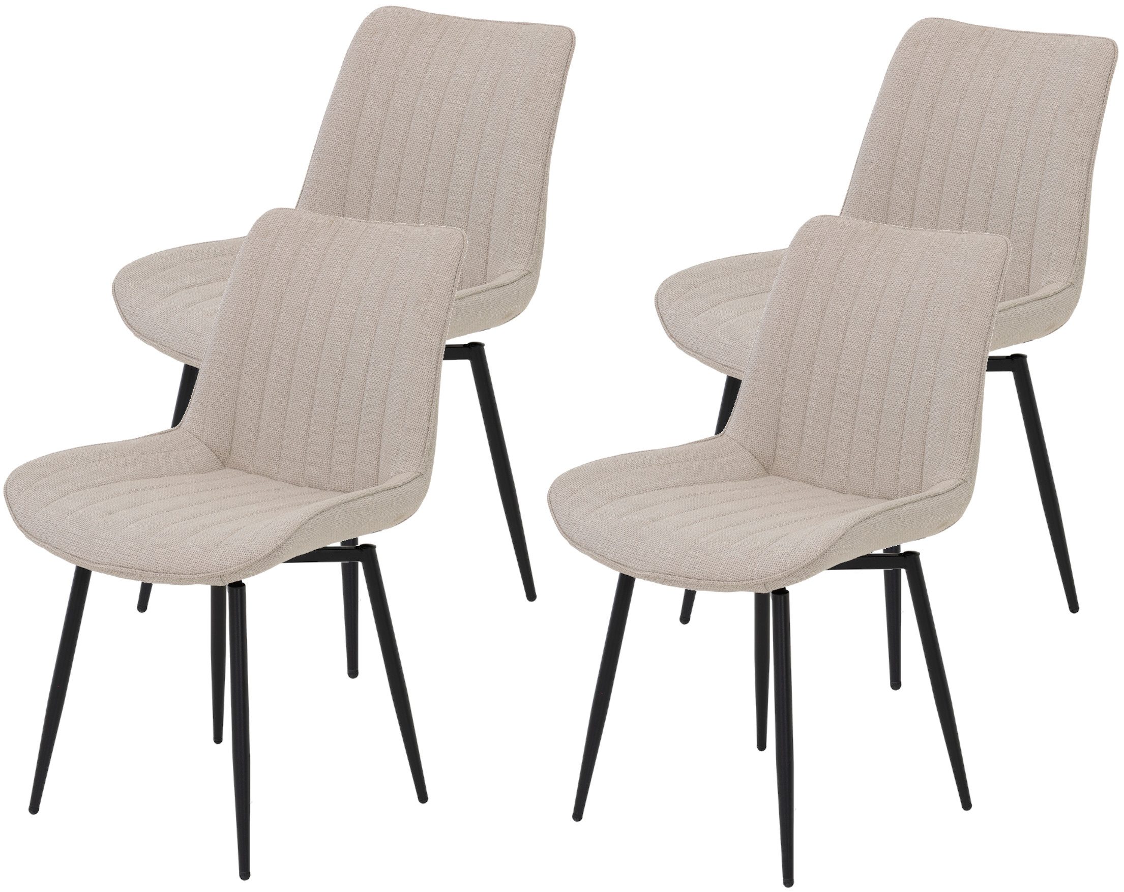 HELA Drehstuhl Vierfußstuhl BERGEN (Set, 4 St), Esszimmerstuhl, XL-Sitzbrei günstig online kaufen