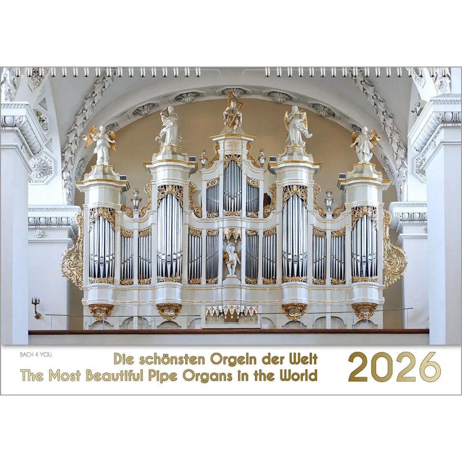 Bach Wandkalender Der Orgelkalender, ein Musik-Kalender 2026, DIN A4
