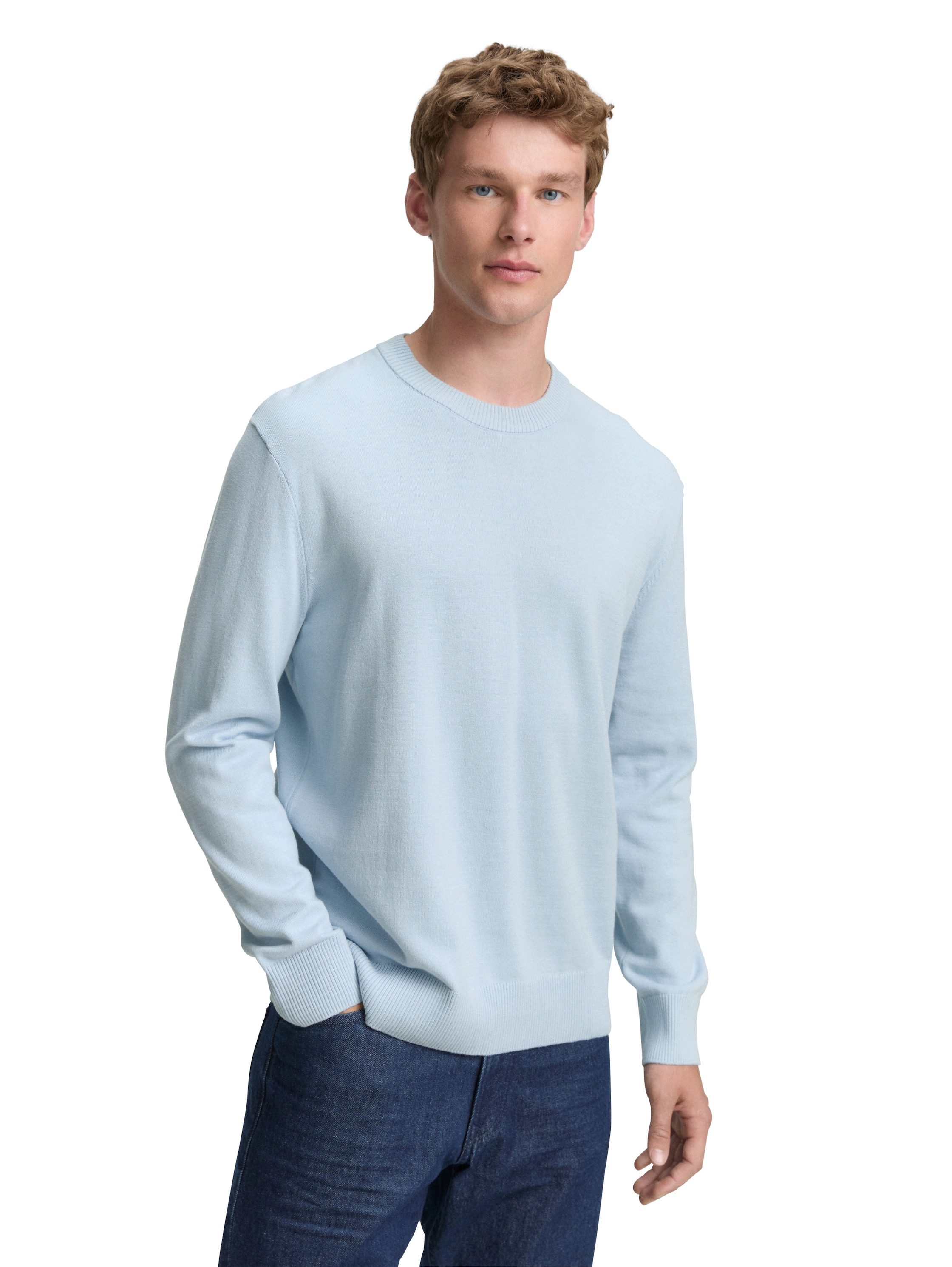 TOM TAILOR Denim Strickpullover in melierter günstig online kaufen