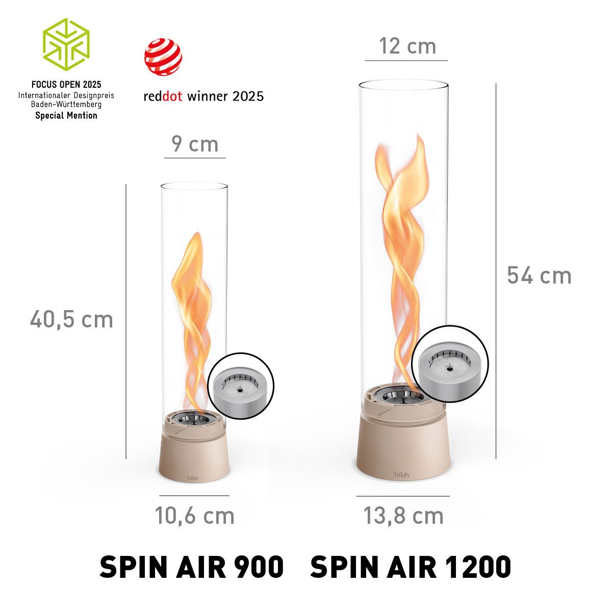 höfats Tischfeuer SPIN air (Packung, rauchfreie Tischfeuerstelle für Indoor günstig online kaufen