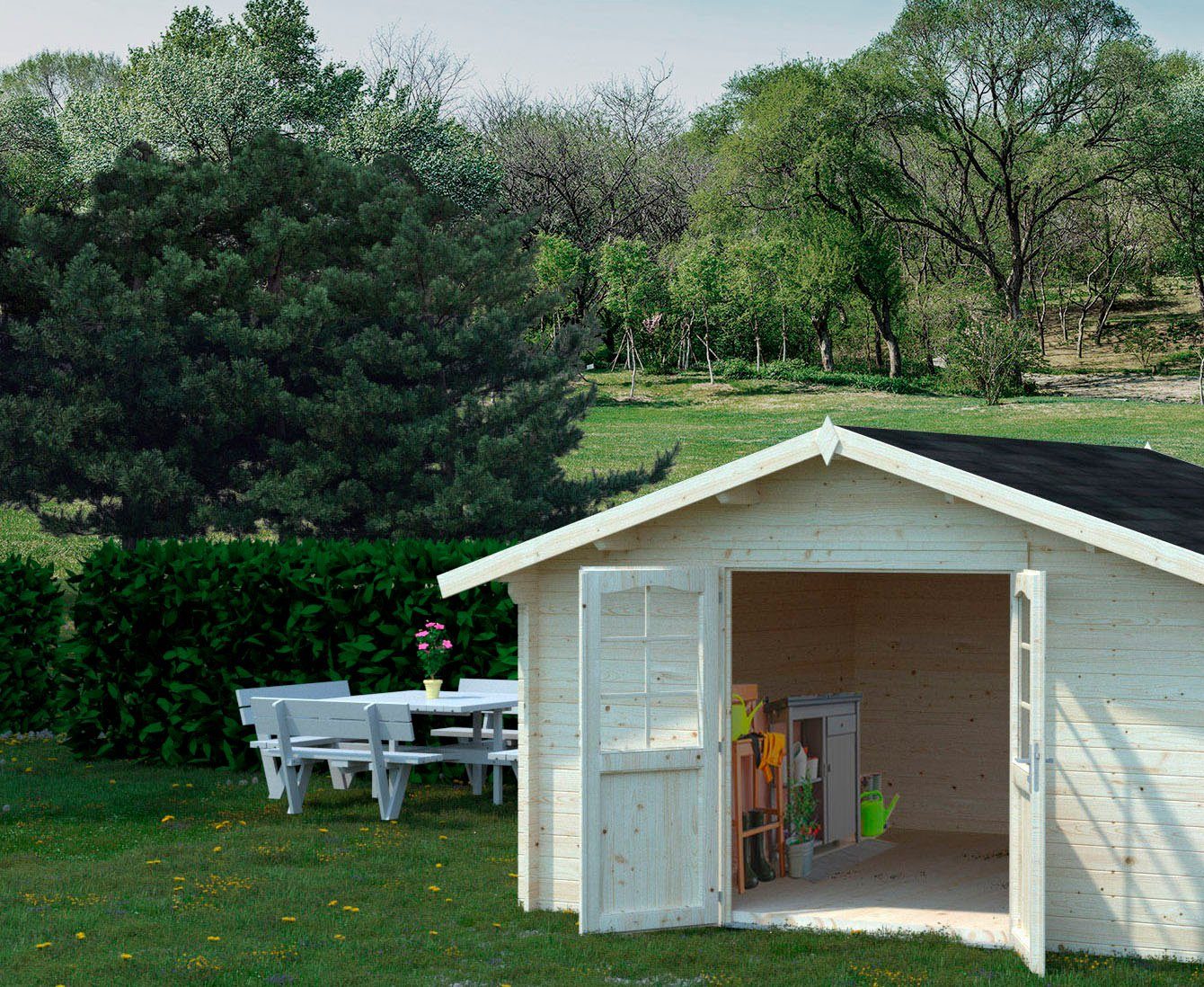 Palmako Gartenhaus Lotta, BxT: 422x400 cm, 13,9 qm