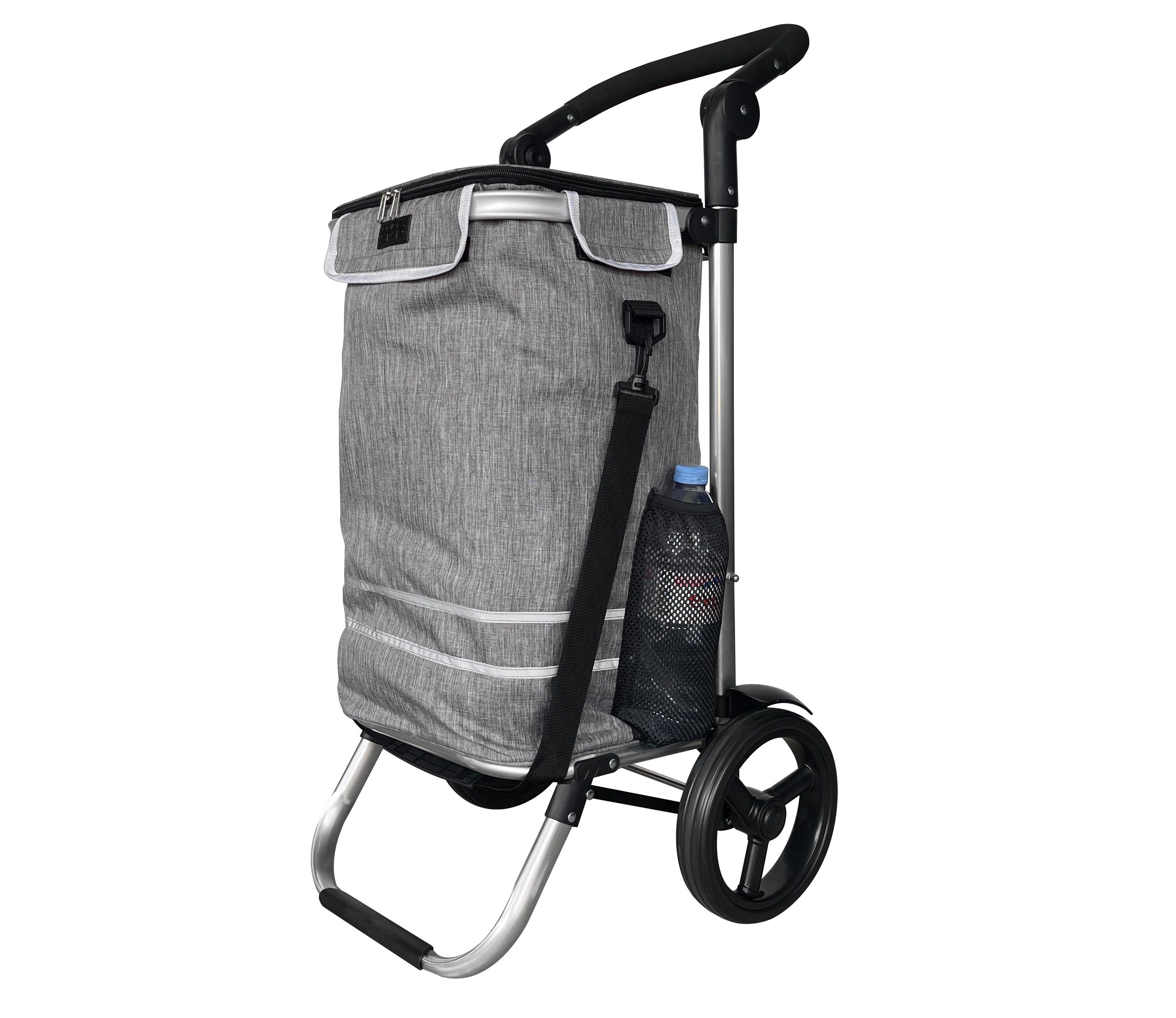 Quick Star Einkaufstrolley Faltbar, Aluminium, 58 l, 50 kg Traglast