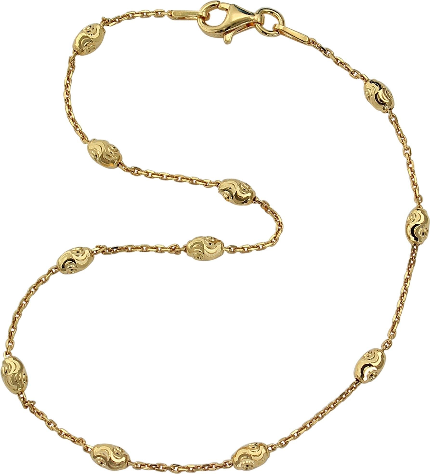 SilberDream Fußkette mit Anhänger SilberDream Typhoon Fußkette Silber 925, Damen Fußkette Typhoon aus 925 Sterling Silber, Farbe: gold