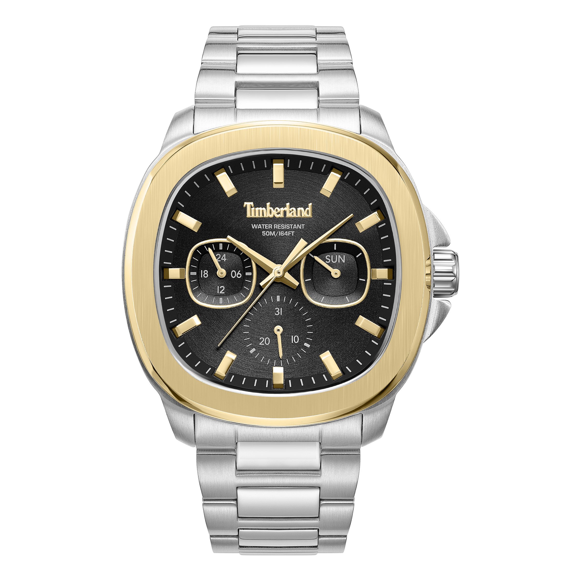 Timberland Quarzuhr Swansey TDWGK0083601, Armbanduhr, Herrenuhr, Edelstahlarmband, analog, Dualzeit