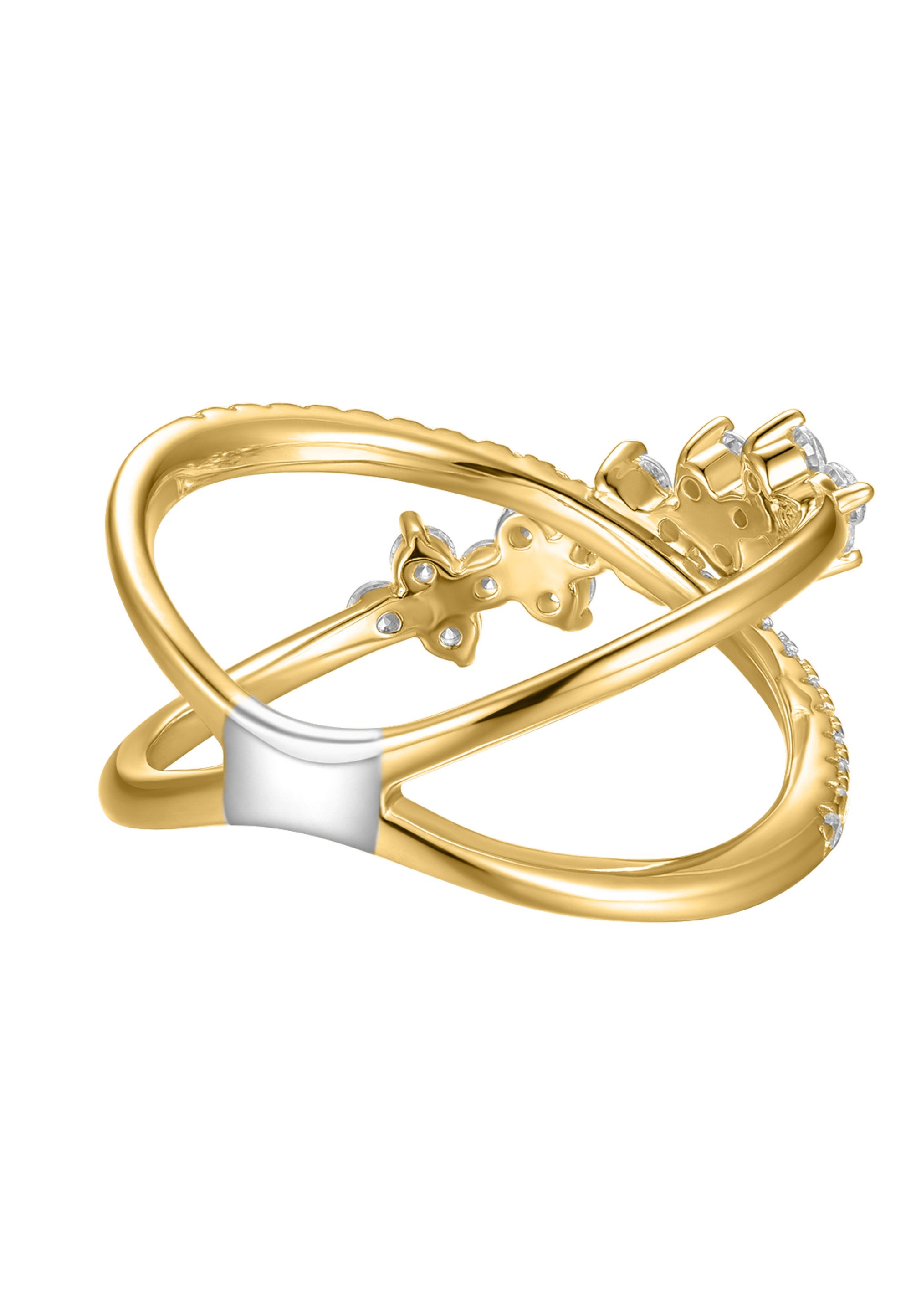 NANA KAY Fingerring Sparkly Couture, mit gekreuztem Design
