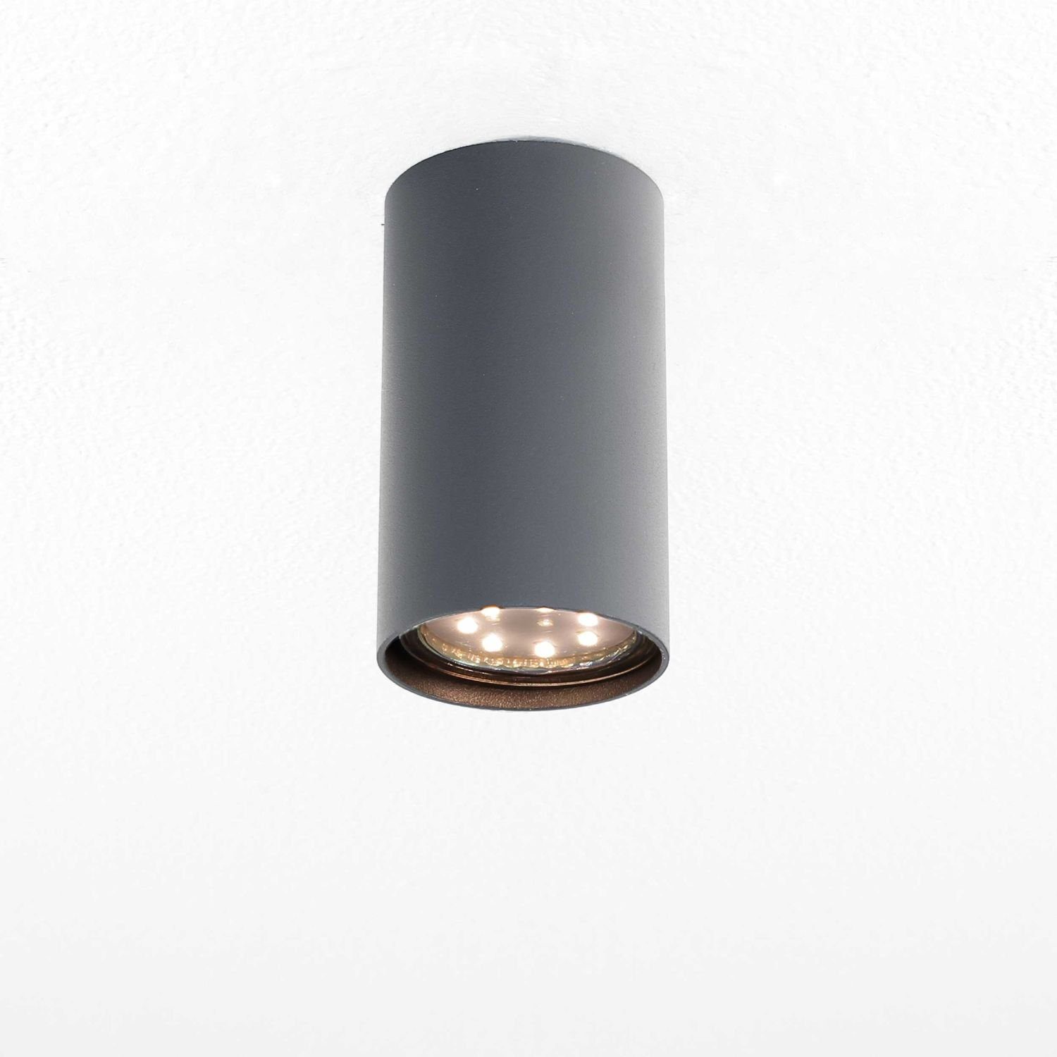 Deckenlampe Anthrazit Lampe Flur Wohnzimmer Spot EYE, rund Metall Leuchtmittel, Deckenleuchte ohne Licht-Erlebnisse