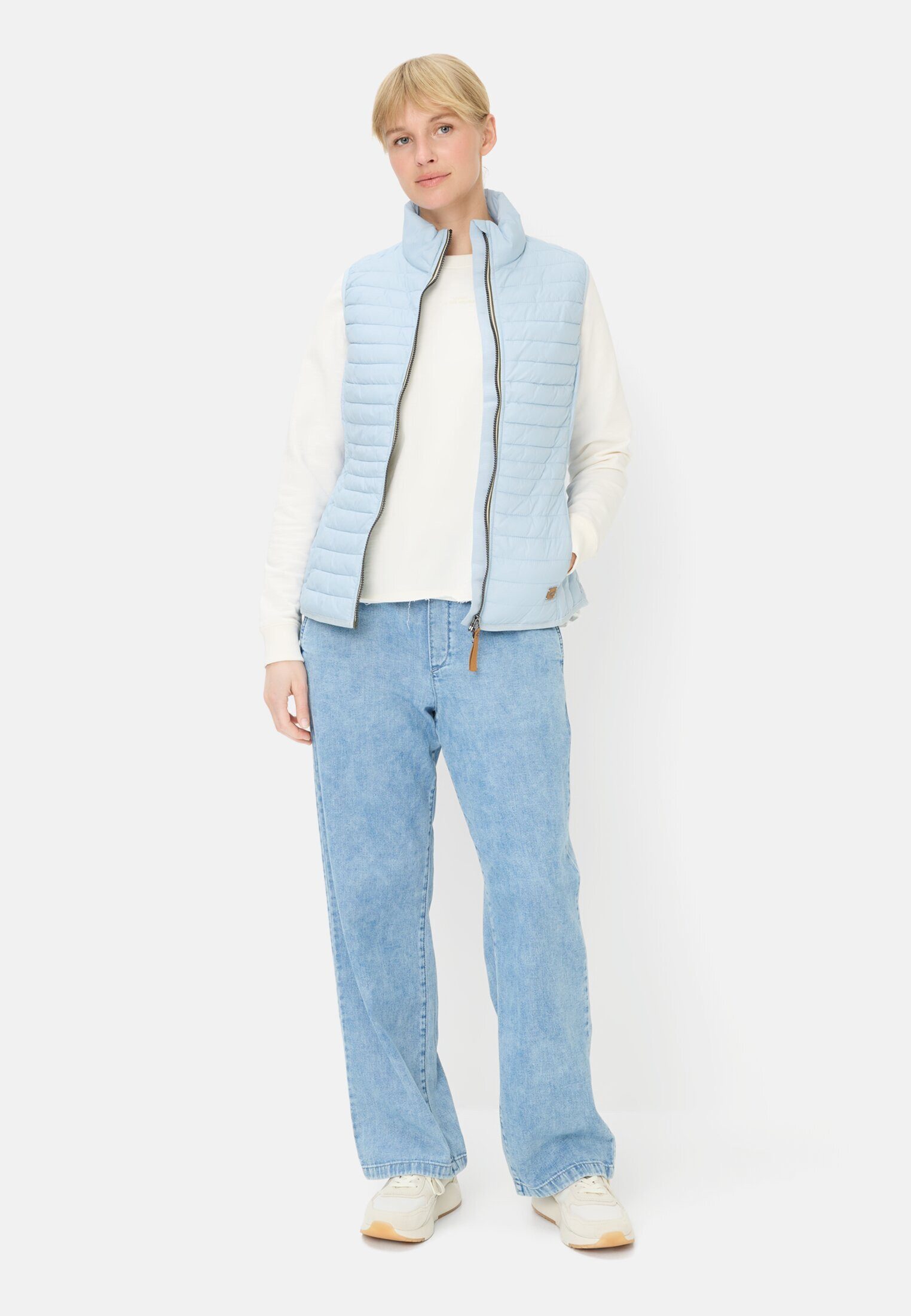 camel active Steppweste aus recyceltem Polyamid ärmellos mit Stehkragen