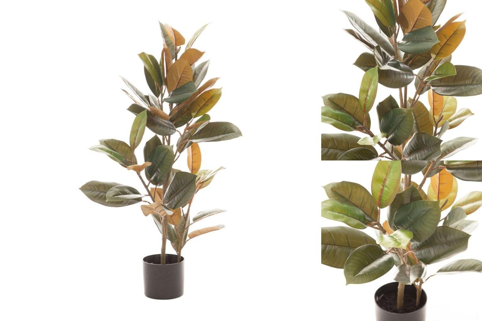 Bigbuy Dekoobjekt Dekorationspflanze 36 x 37 x 90 cm PVC Ficus Dunkelgrün