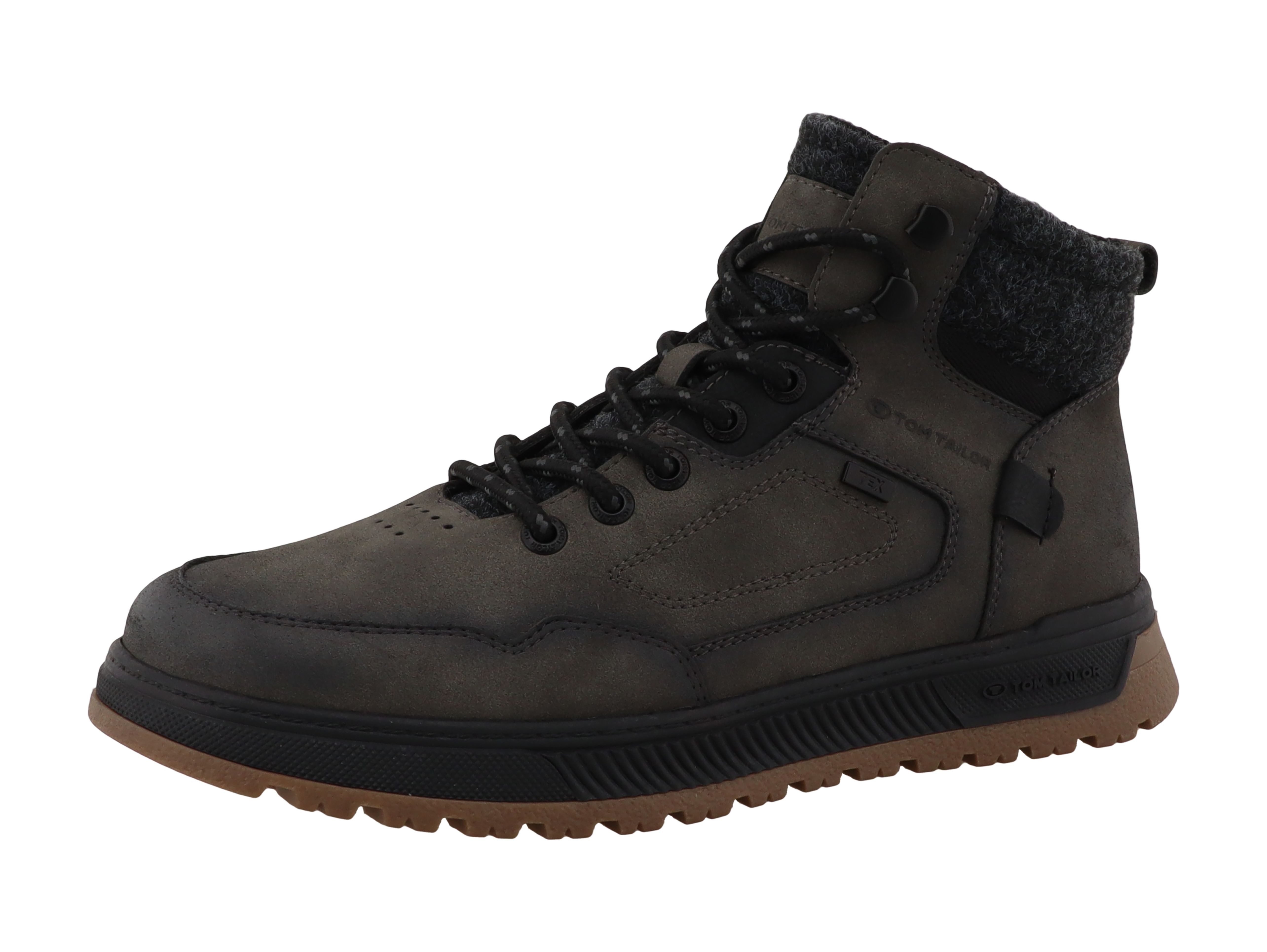 TOM TAILOR Schnürboots Herbstboots mit Ziernähten und Logoschriftzug